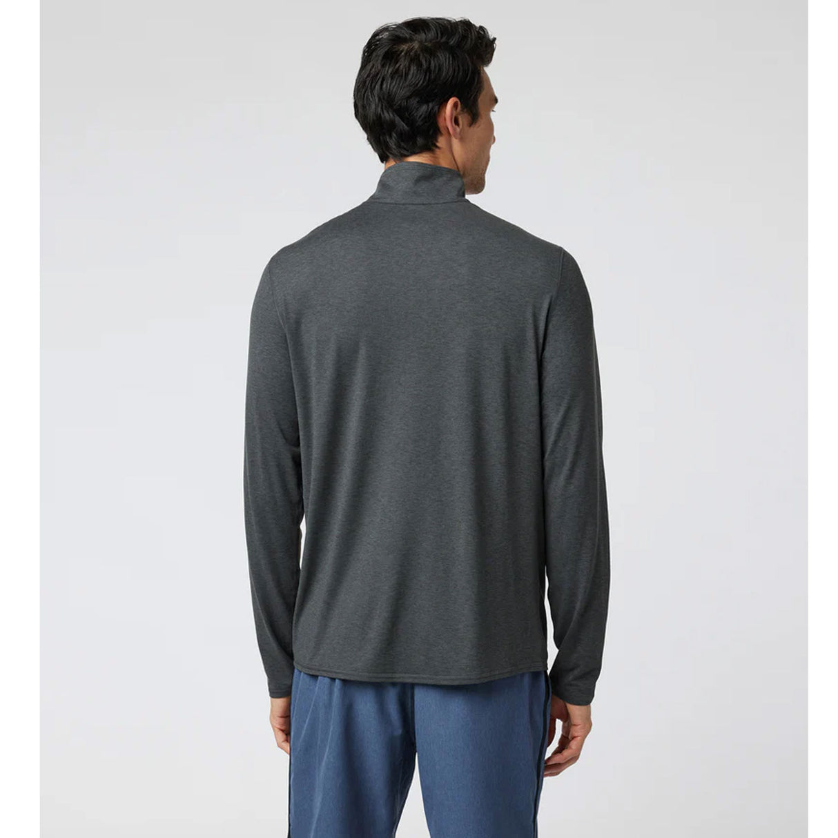 Vuori Ease Performance 1/2 Zip 2.0 Pullover (Men) - Charcoal Heather Apparel - Top - Sweatshirt - The Heel Shoe Fitters