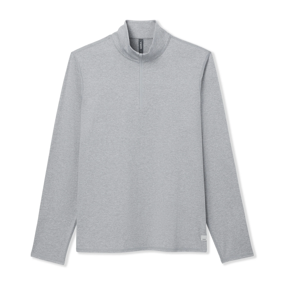 Vuori Ponto Mock Neck Half Zip (Men) - Light Grey Heather – The