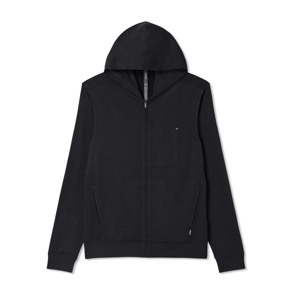 Vuori Ponto Full Zip Hoodie (Men) - Black Heather Apparel - Top - Sweatshirt - The Heel Shoe Fitters