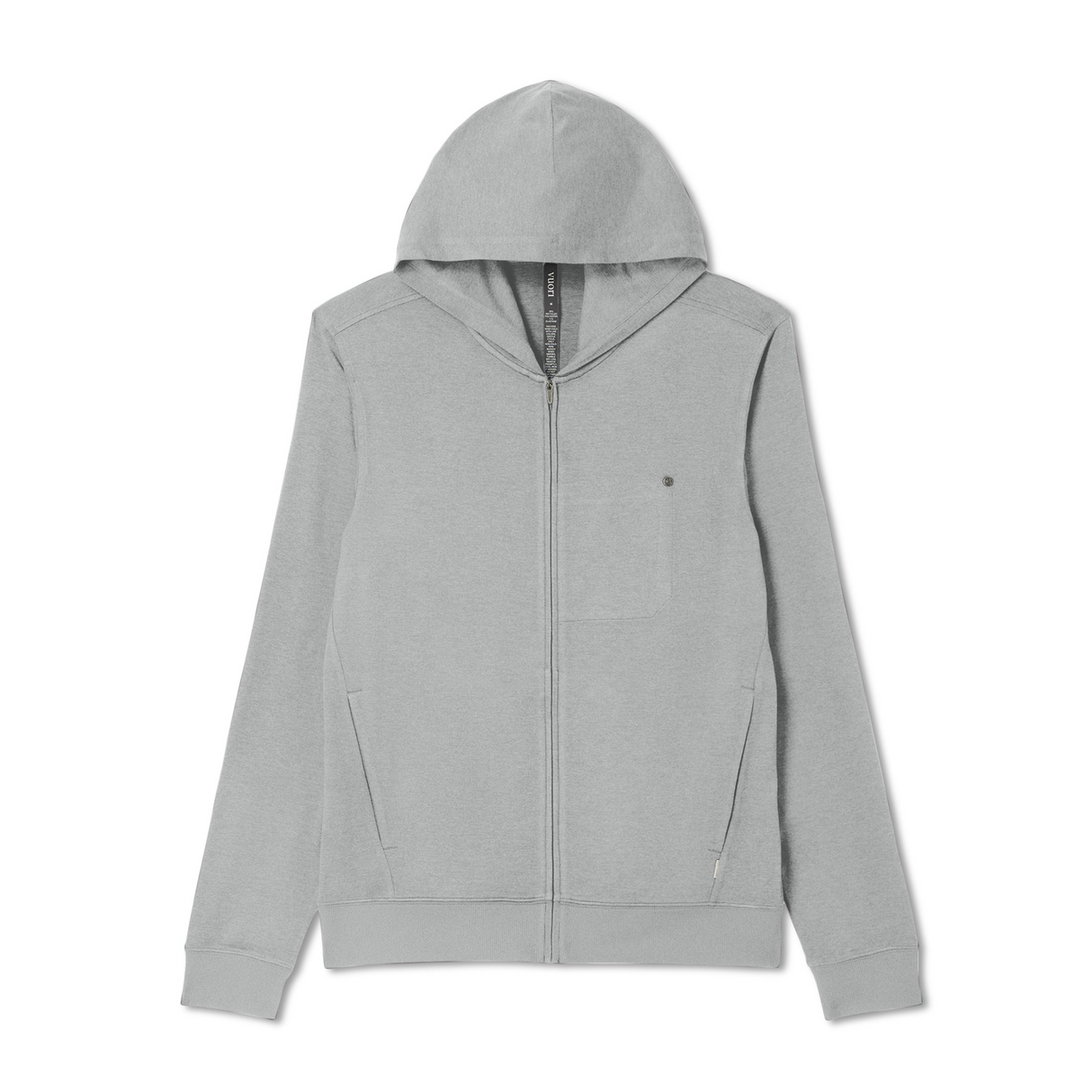 Vuori Ponto Full Zip Hoodie (Men) - Driftwood Heather Apparel - Top - Sweatshirt - The Heel Shoe Fitters