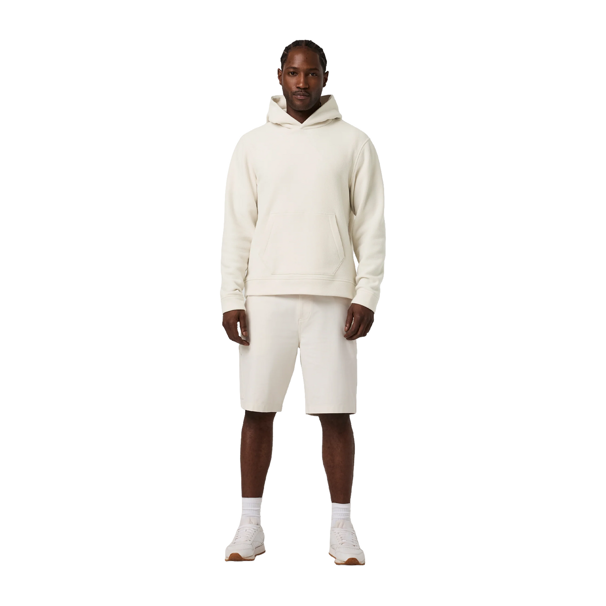 Vuori Beach Fleece Pullover Hoodie (Men) - Bone Heather