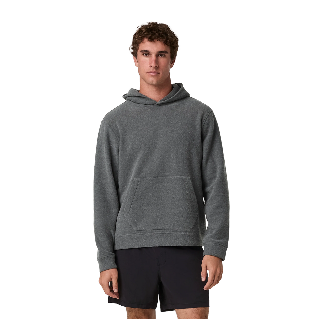 Vuori Beach Fleece Pullover Hoodie (Men) - Dark Pewter Heather