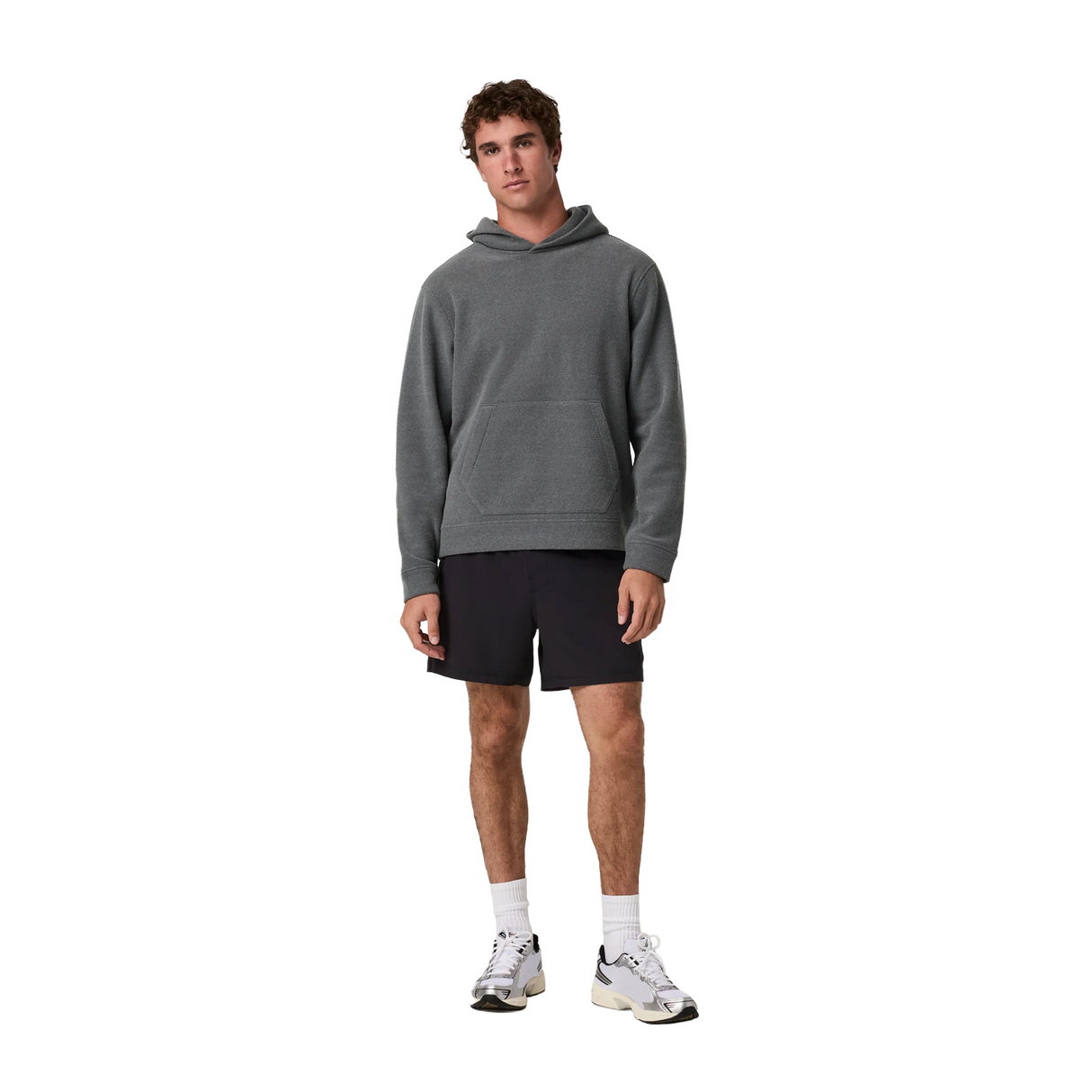 Vuori Beach Fleece Pullover Hoodie (Men) - Dark Pewter Heather