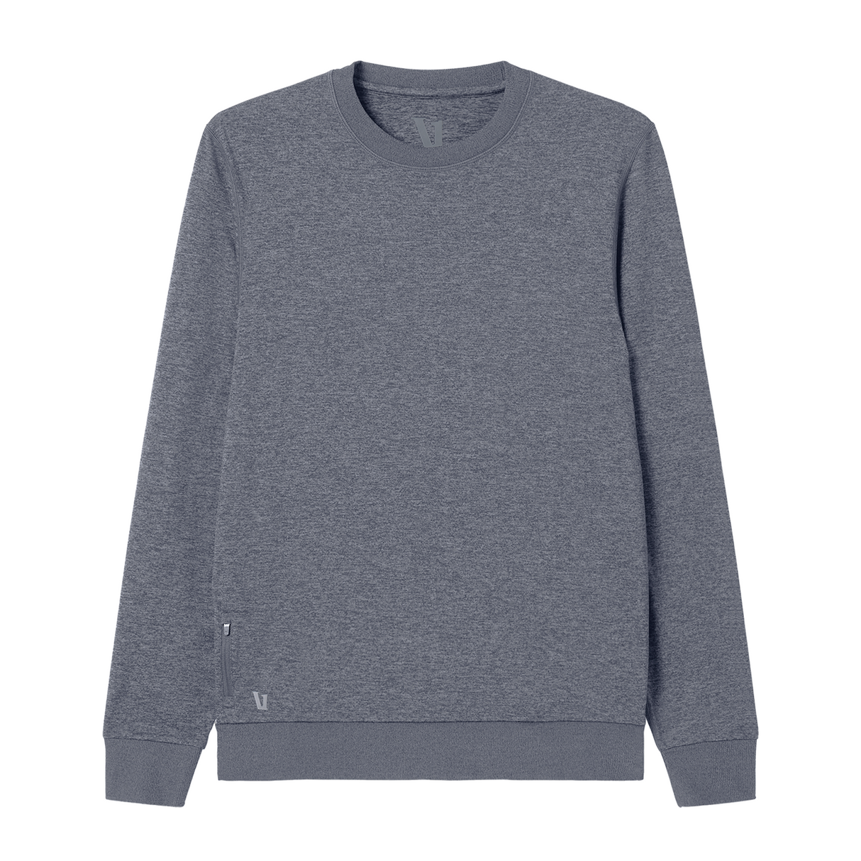 Vuori Ponto Performance Long Sleeve Crew (Men) - Flint Heather Apparel - Top - Sweatshirt - The Heel Shoe Fitters