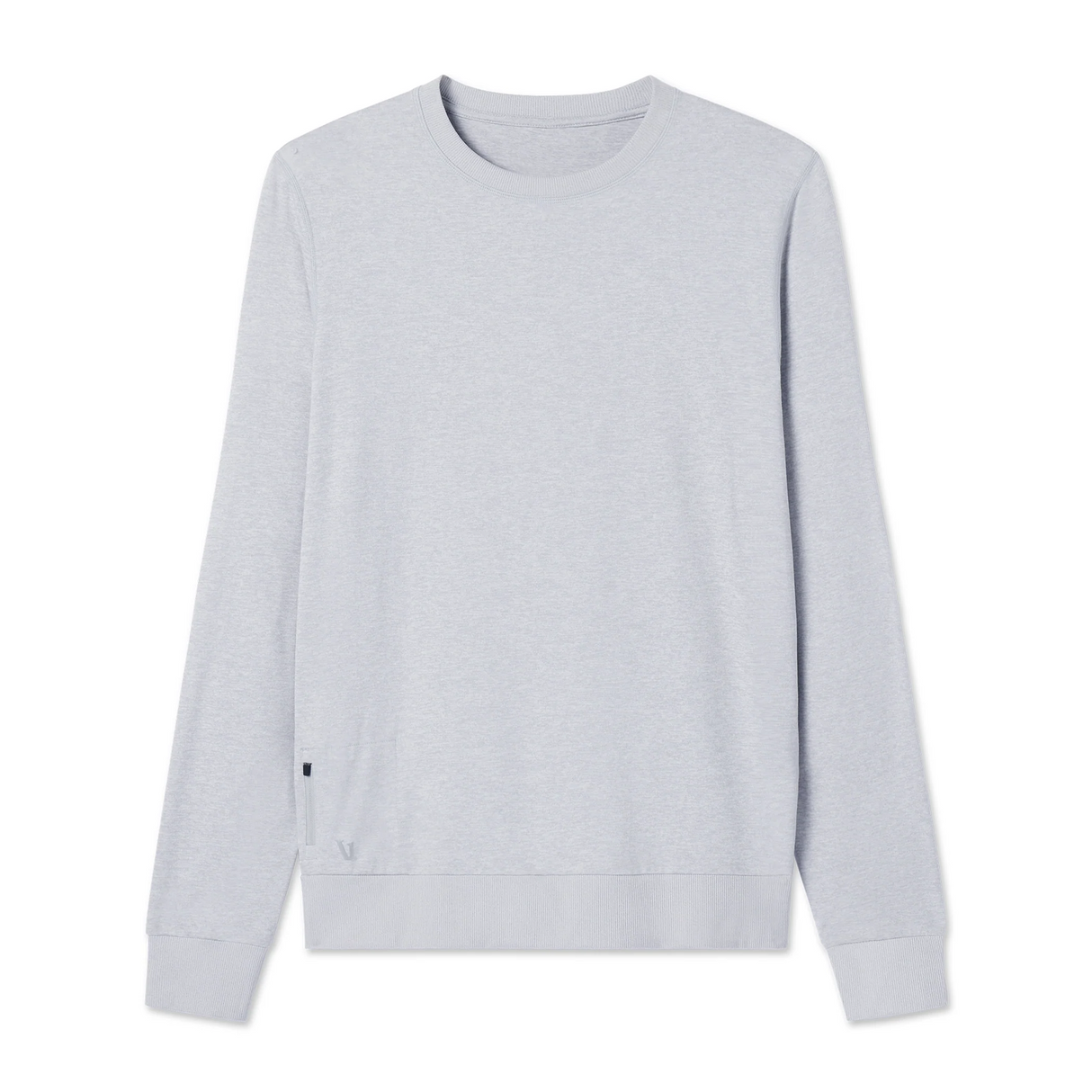 Vuori Ponto Performance Long Sleeve Crew (Men) - Platinum Heather Apparel - Top - Sweatshirt - The Heel Shoe Fitters