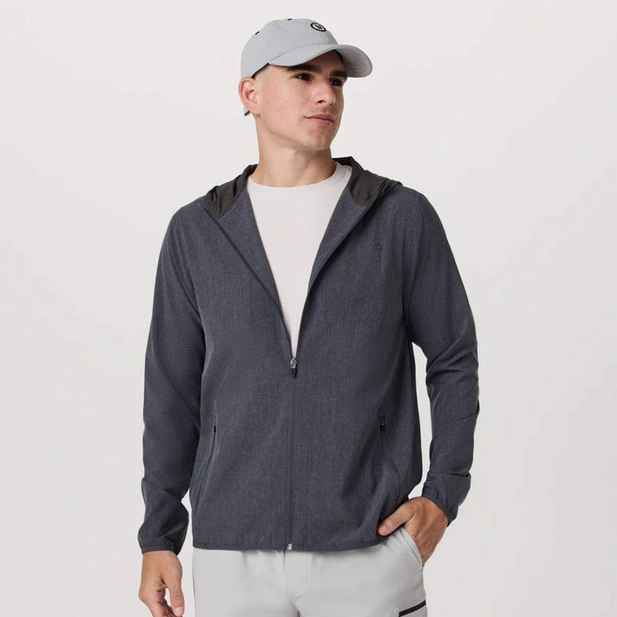 Vuori Outdoor Trainer Shell Jacket (Men) - Moonlight Linen Texture Apparel - Jacket - Lightweight - The Heel Shoe Fitters