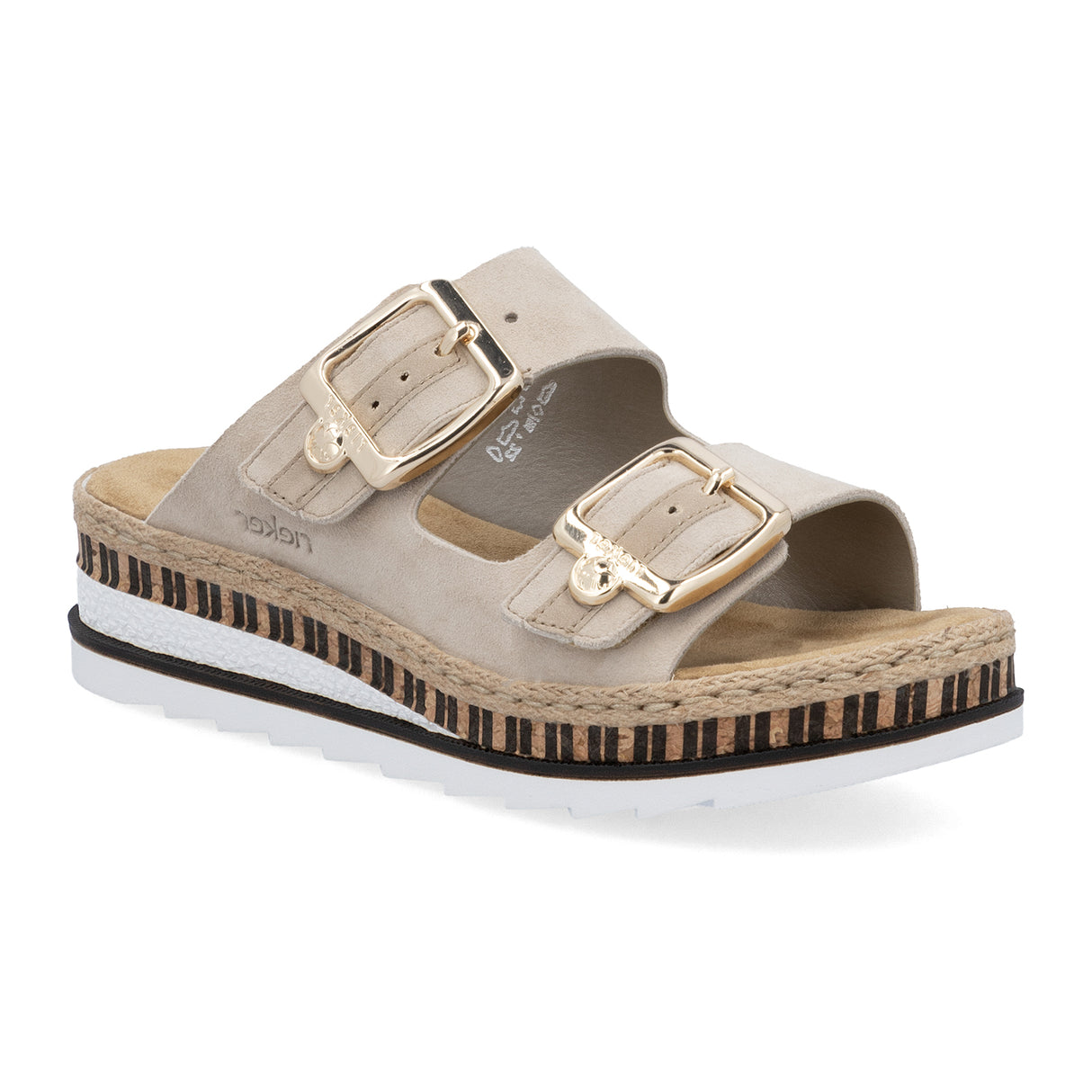 Rieker Regina V7955 Slide Sandal (Women) - Iceberg/Nude Sandal - Slide - The Heel Shoe Fitters