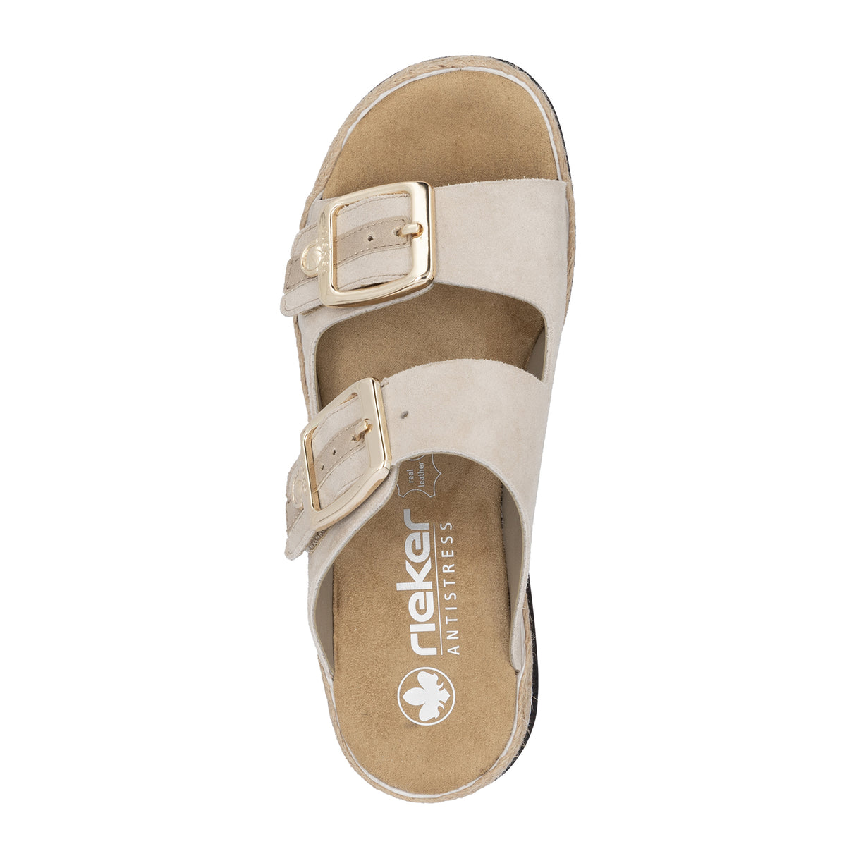 Rieker Regina V7955 Slide Sandal (Women) - Iceberg/Nude Sandal - Slide - The Heel Shoe Fitters
