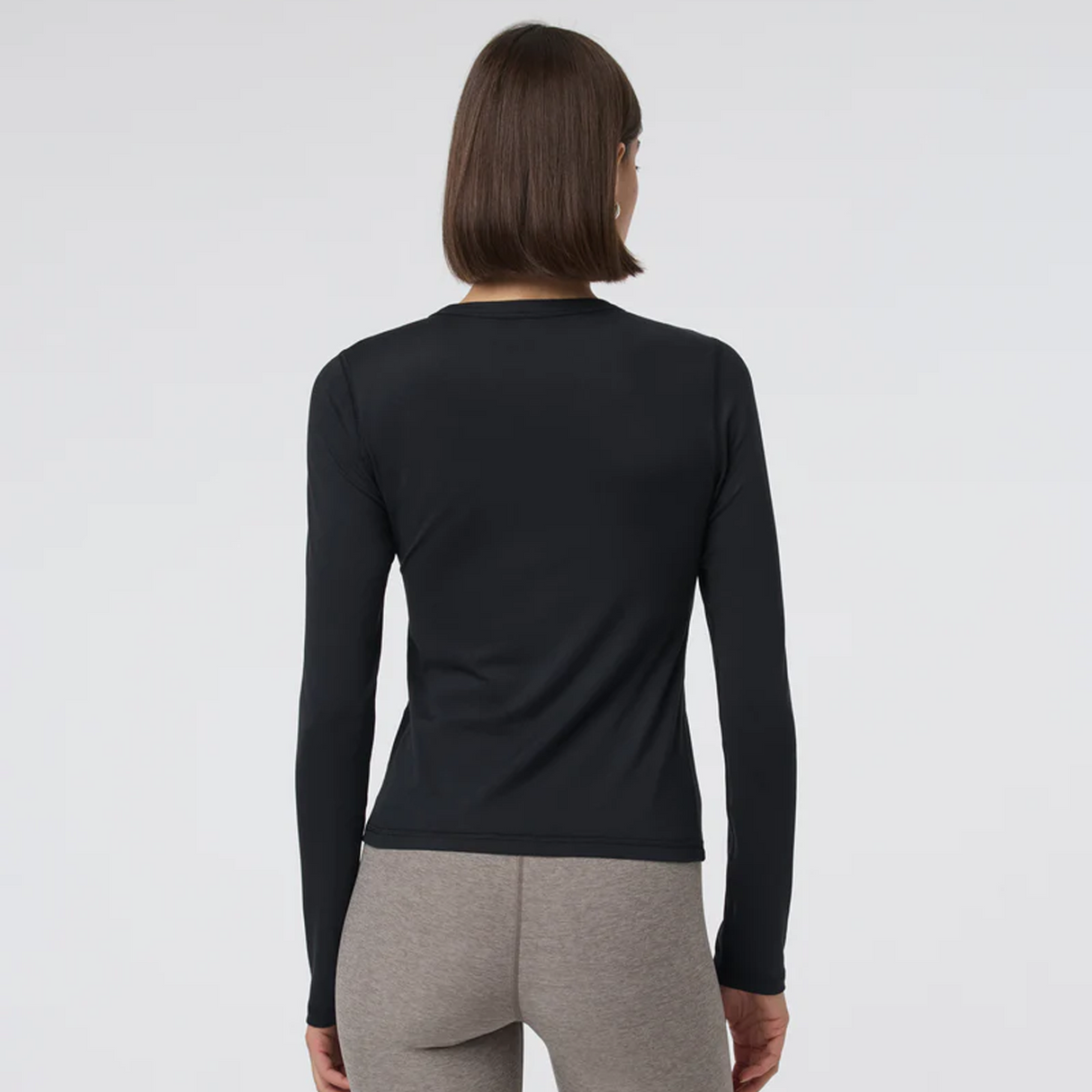 Vuori Lux Long Sleeve Crew Tee (Women) - Black Apparel - Top - Long Sleeve - The Heel Shoe Fitters