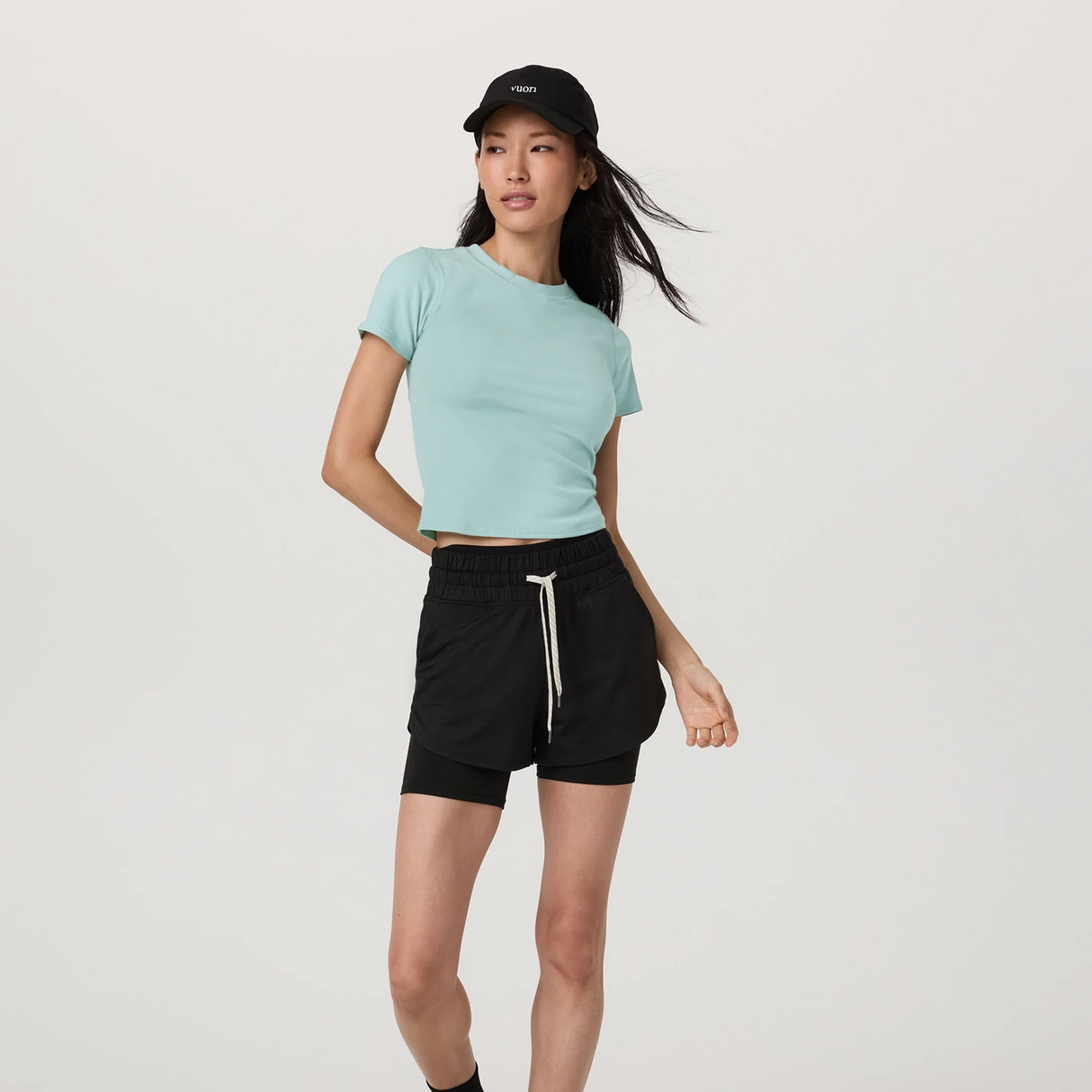 Vuori Pose Fitted Tee (Women) - Sea Glass