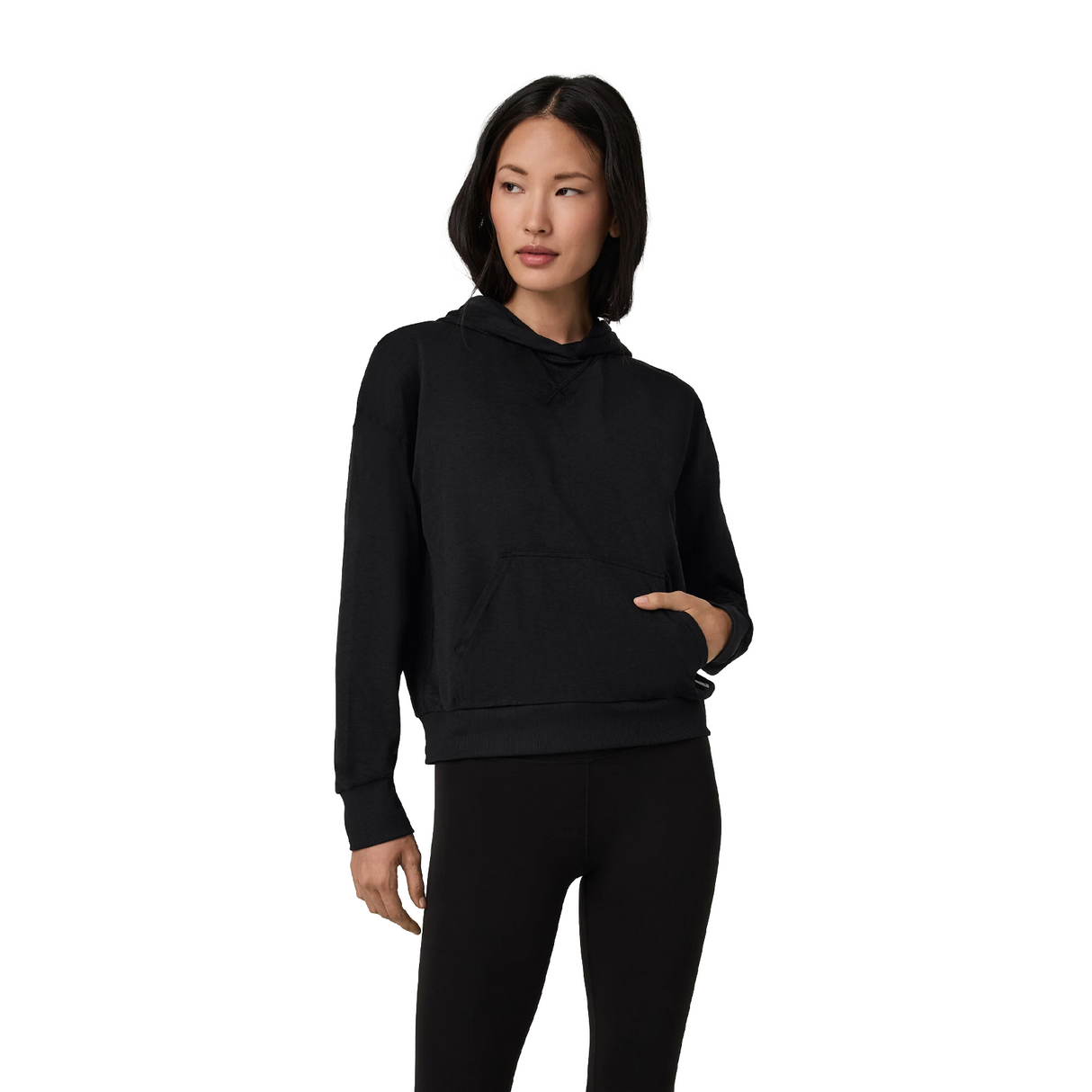 Vuori Halo Modern Pullover Hoodie (Women) - Black Heather Apparel - Top - Sweatshirt - The Heel Shoe Fitters