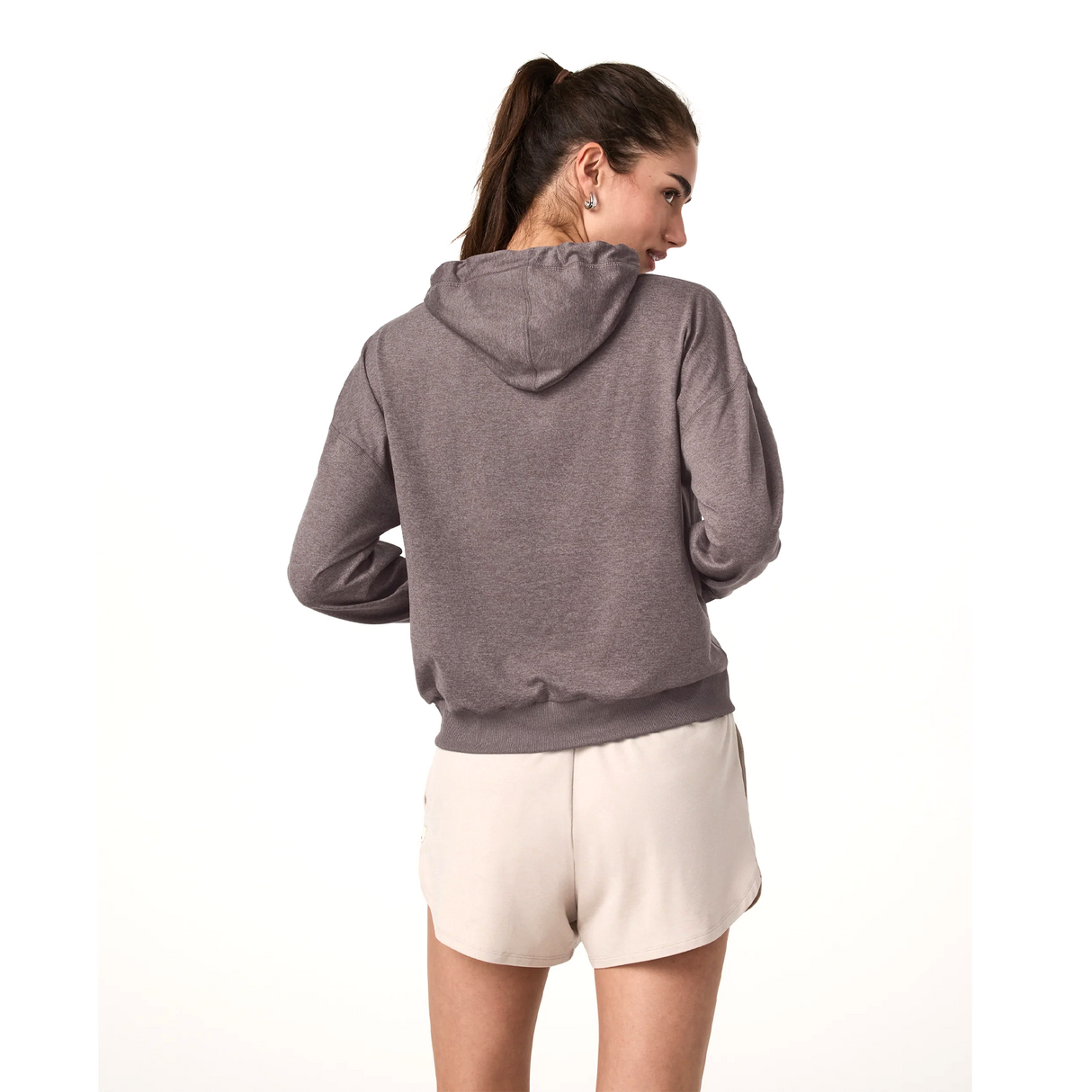 Vuori Halo Modern Pullover Hoodie (Women) - Huckleberry Heather Apparel - Top - Sweatshirt - The Heel Shoe Fitters