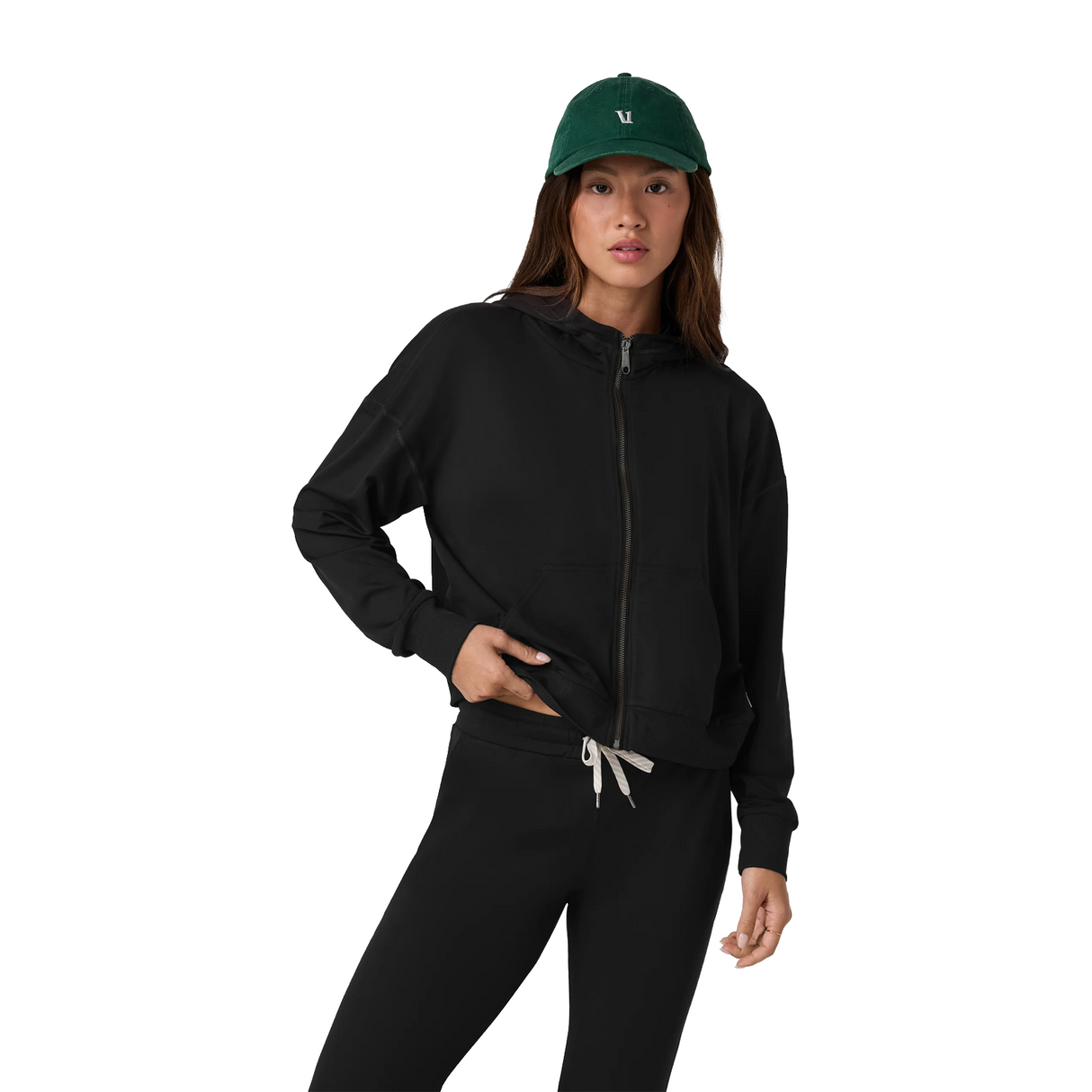 Vuori Halo Modern Full Zip (Women) - True Black
