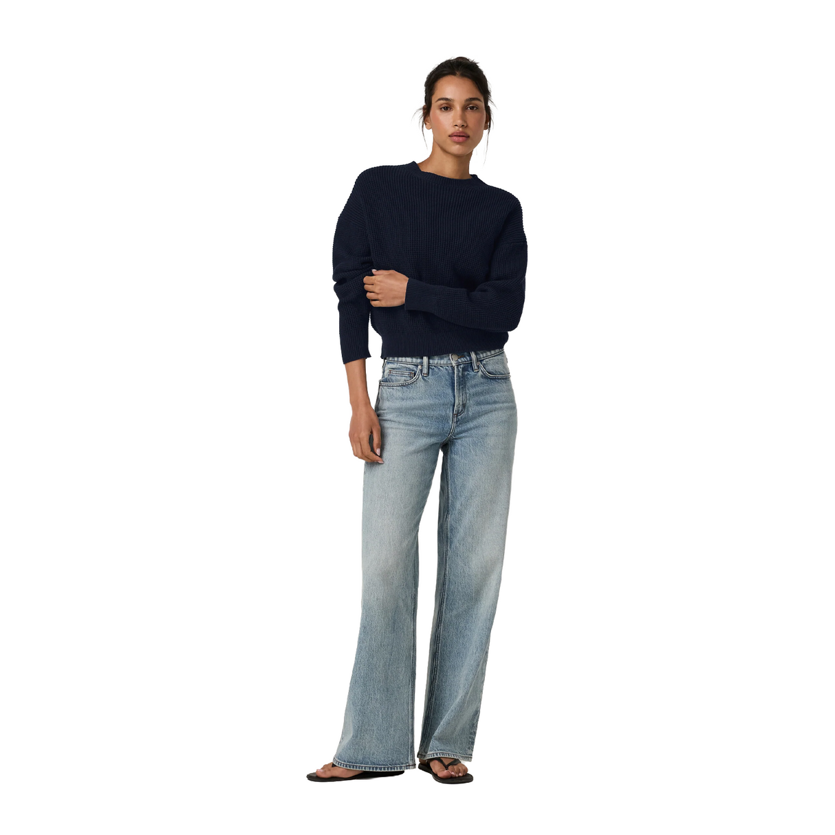 Vuori OS Cotton Waffle Sweater (Women) - Ink