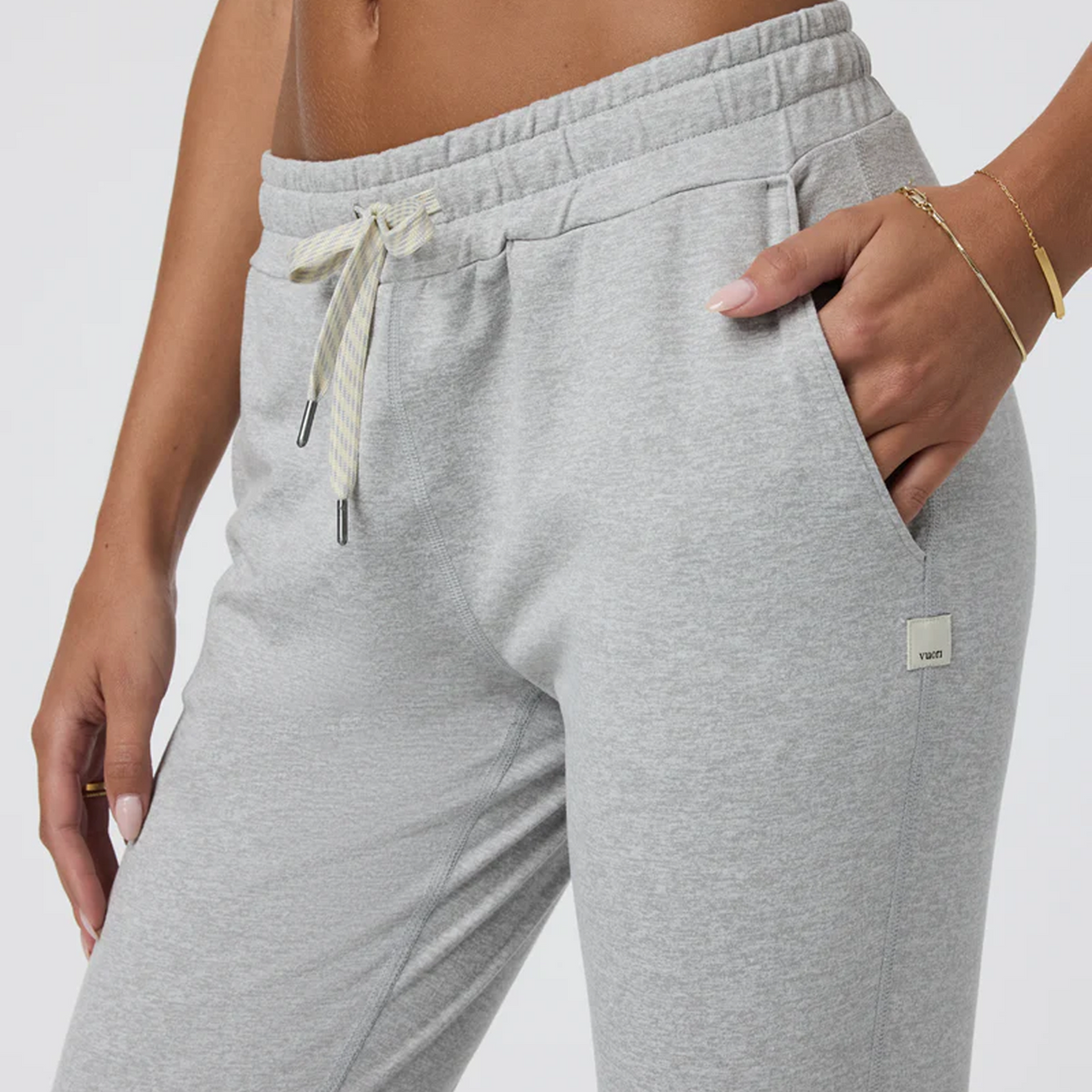 Vuori Performance Jogger (Women) - Pale Grey Heather Apparel - Bottom - Pant - The Heel Shoe Fitters
