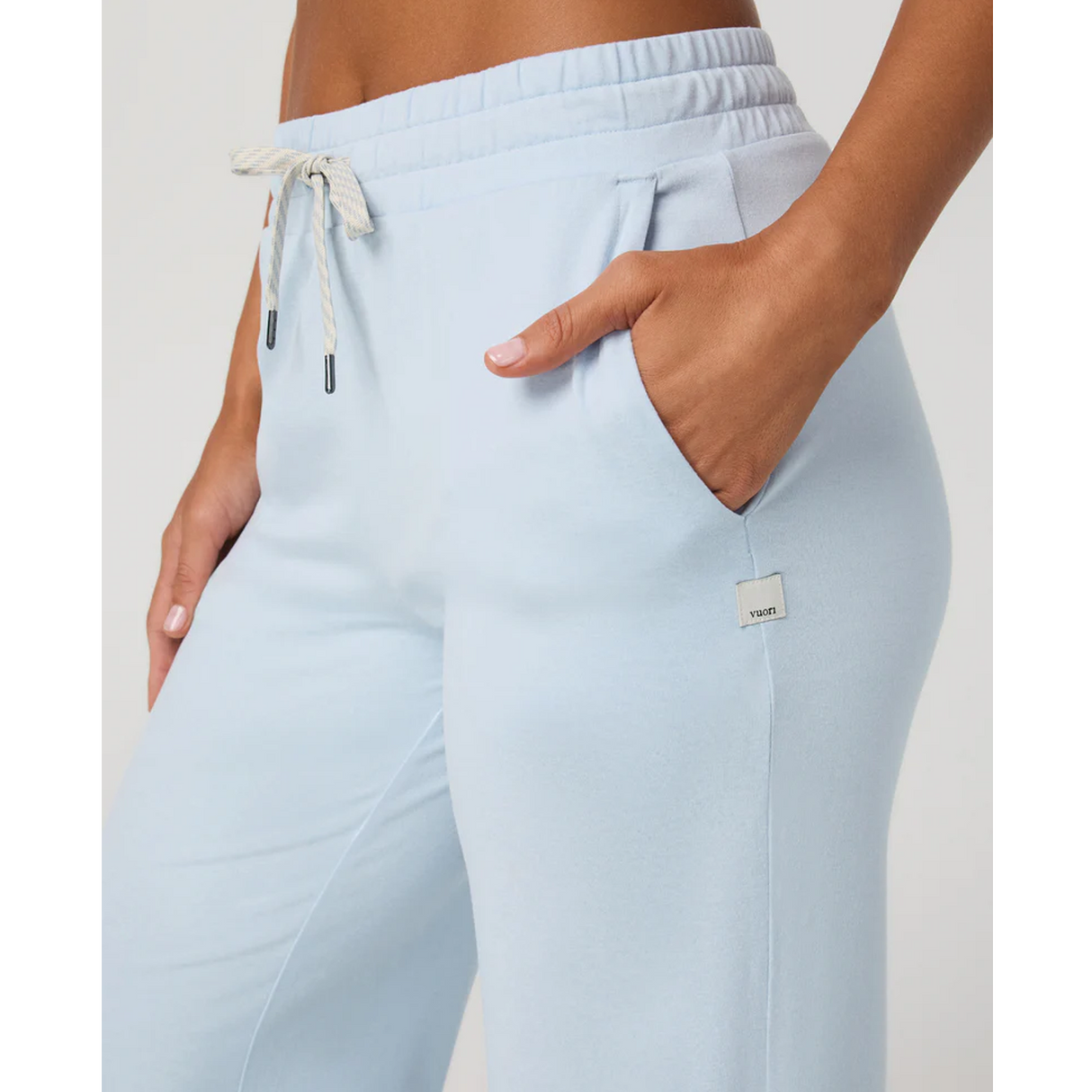 Vuori Halo Essential Wideleg Pant (Women) - Soft Sky Heather Apparel - Bottom - Pant - The Heel Shoe Fitters