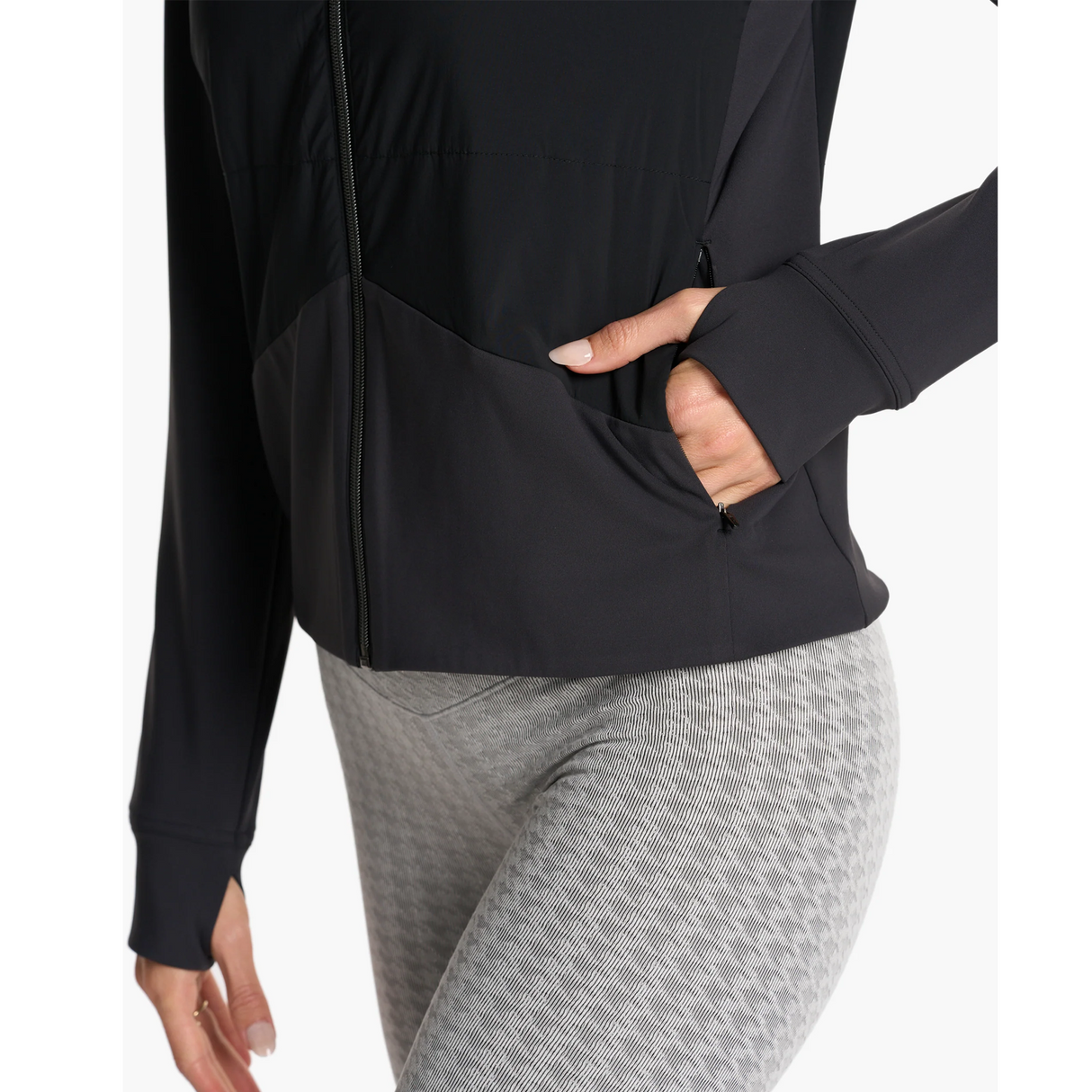 Vuori Chilled Out Full Zip Jacket (Women) - Black Apparel - Jacket - Lightweight - The Heel Shoe Fitters