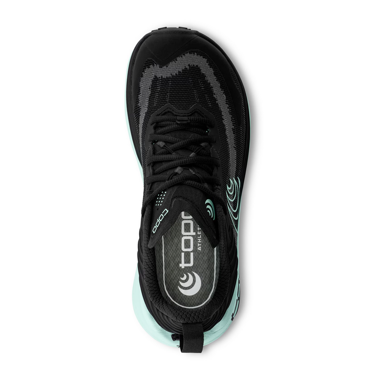 Topo Vista Running Shoe (Women) - Black/Mint Athletic - Running - Trail - The Heel Shoe Fitters