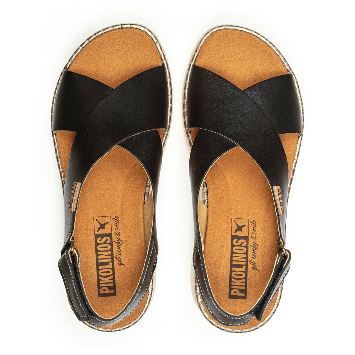 Pikolinos Gomera W0K-0606C1 Wedge Sandal (Women) - Black Sandal - Heel/Wedge - The Heel Shoe Fitters