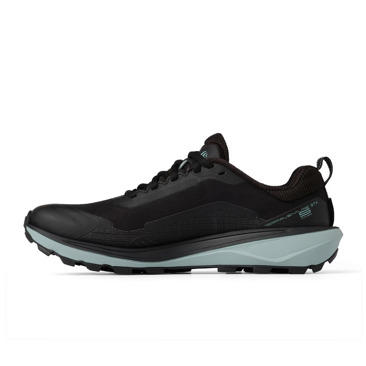 Topo Terraventure 5 GTX Waterproof Running Shoe (Women) - Black/Mint Athletic - Running - Trail - The Heel Shoe Fitters