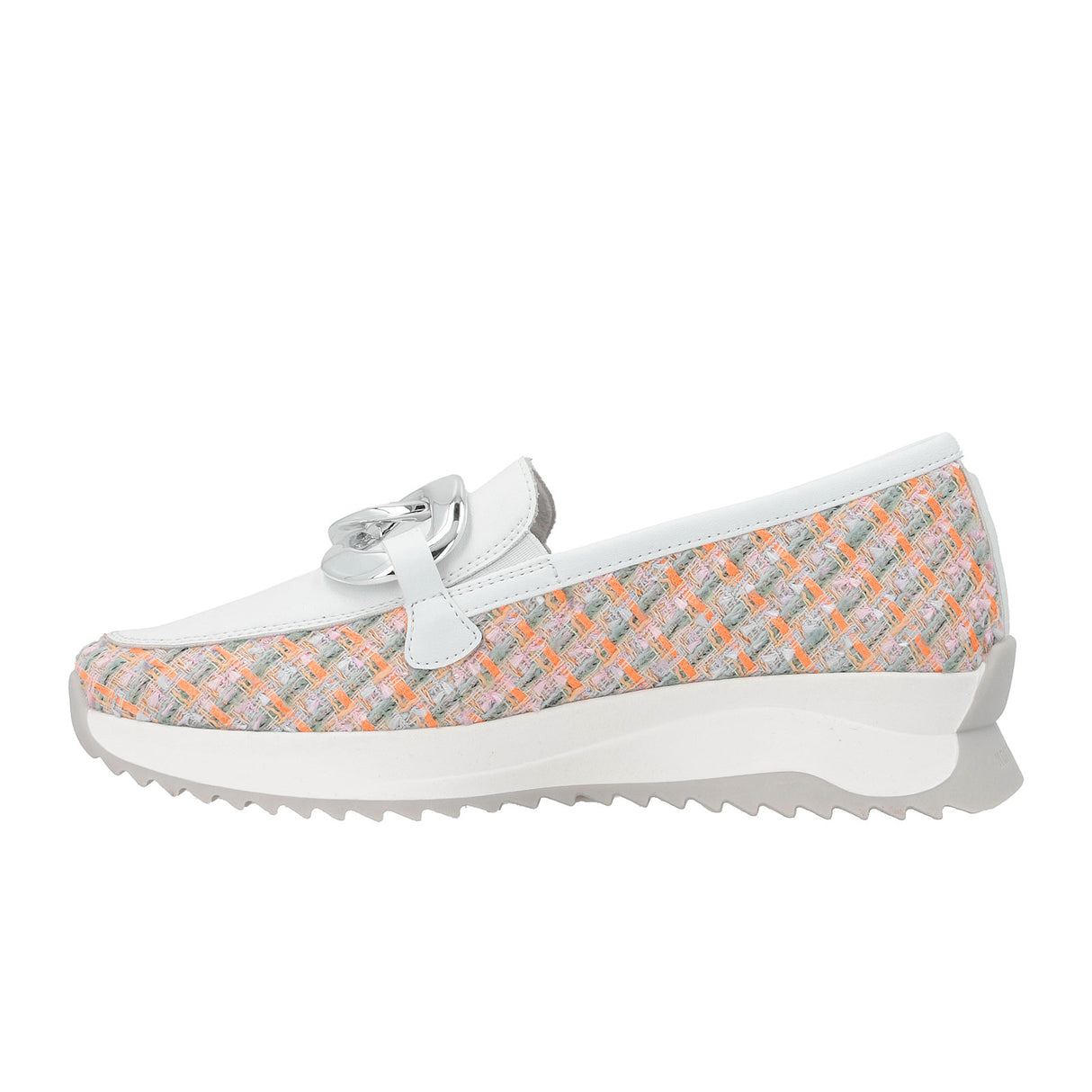 Rieker R-Evolution Dhara W1303-90 Loafer (Women) - White/Multi Dress-Casual - Slip On - The Heel Shoe Fitters