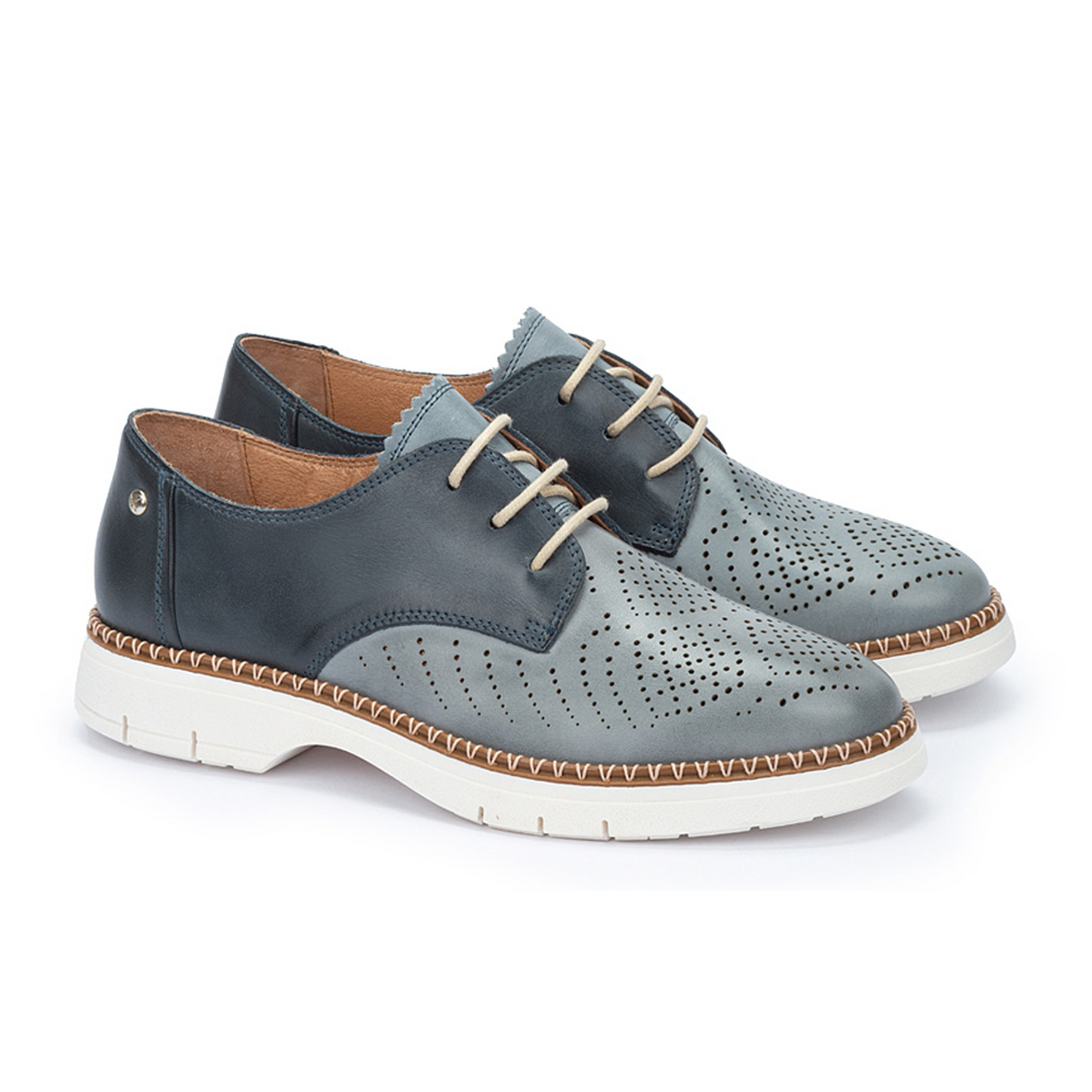 Pikolinos Henares W1A-4816C1 Oxford (Women) - Denim Leather Dress-Casual - Oxford - The Heel Shoe Fitters