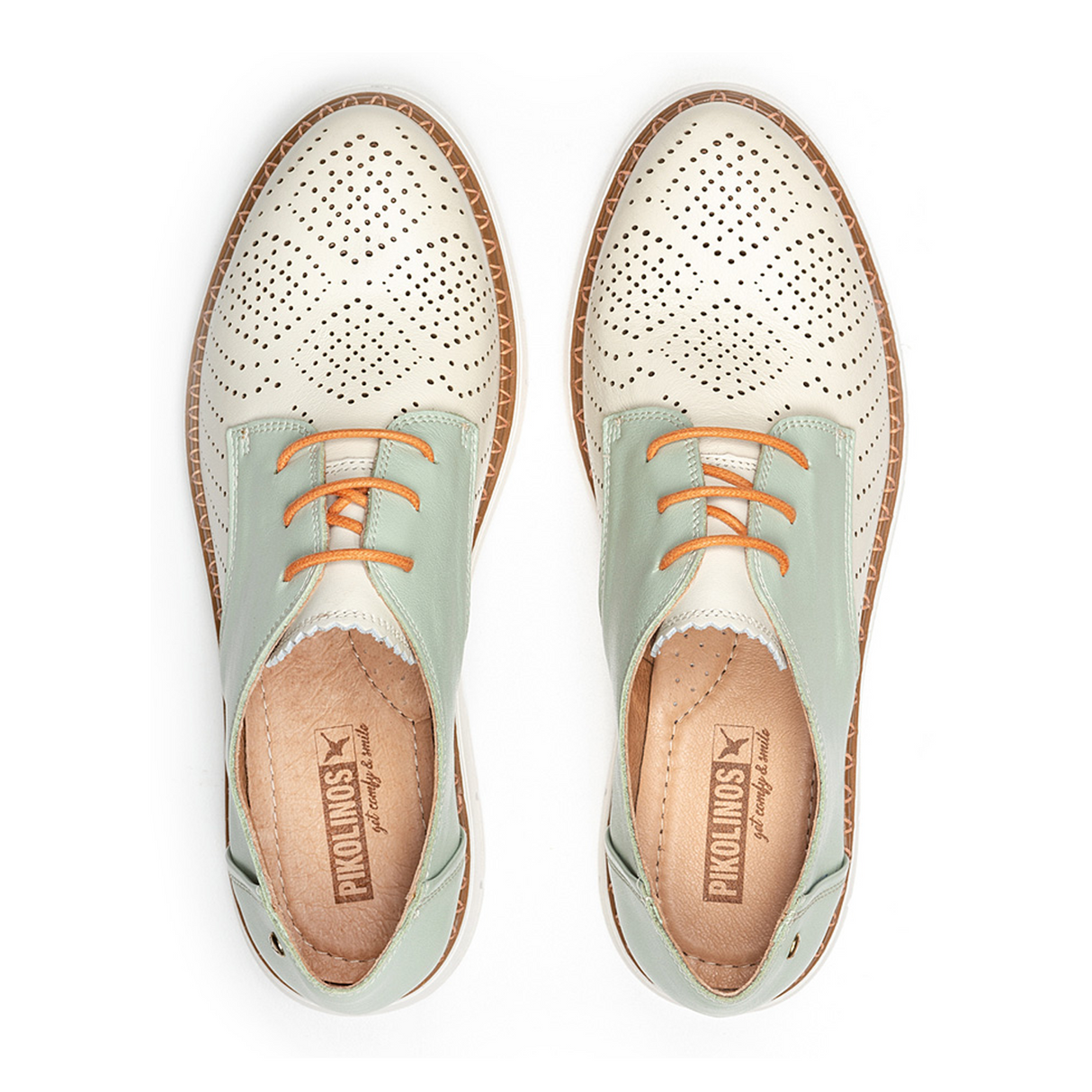 Pikolinos Henares W1A-4816C1 Oxford (Women) - Nata Leather Dress-Casual - Oxford - The Heel Shoe Fitters