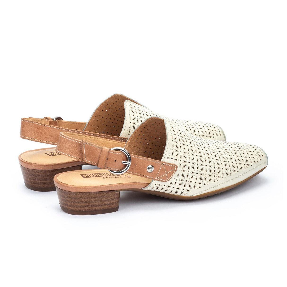 Pikolinos Alameda W1N-5955C1 Heeled Sandal (Women) - Nata Dress-Casual - Clogs & Mules - The Heel Shoe Fitters