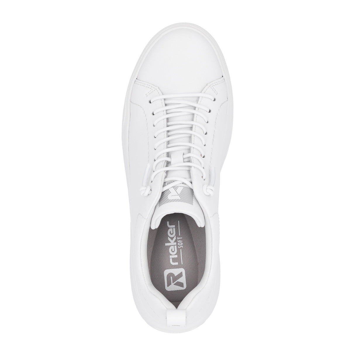 Rieker Carla W2301 Sneaker (Women) - Weiss/Weiss Athletic - Casual - Lace Up - The Heel Shoe Fitters
