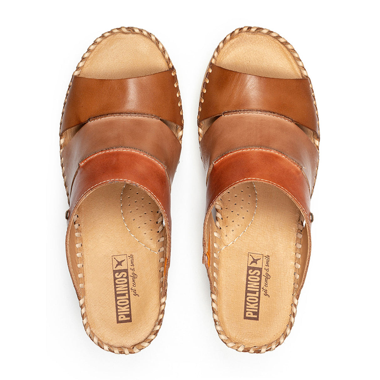 Pikolinos Aquadulce W3Z-1772C1 Wedge Sandal (Women) - Brandy Leather Sandal - Heel/Wedge - The Heel Shoe Fitters