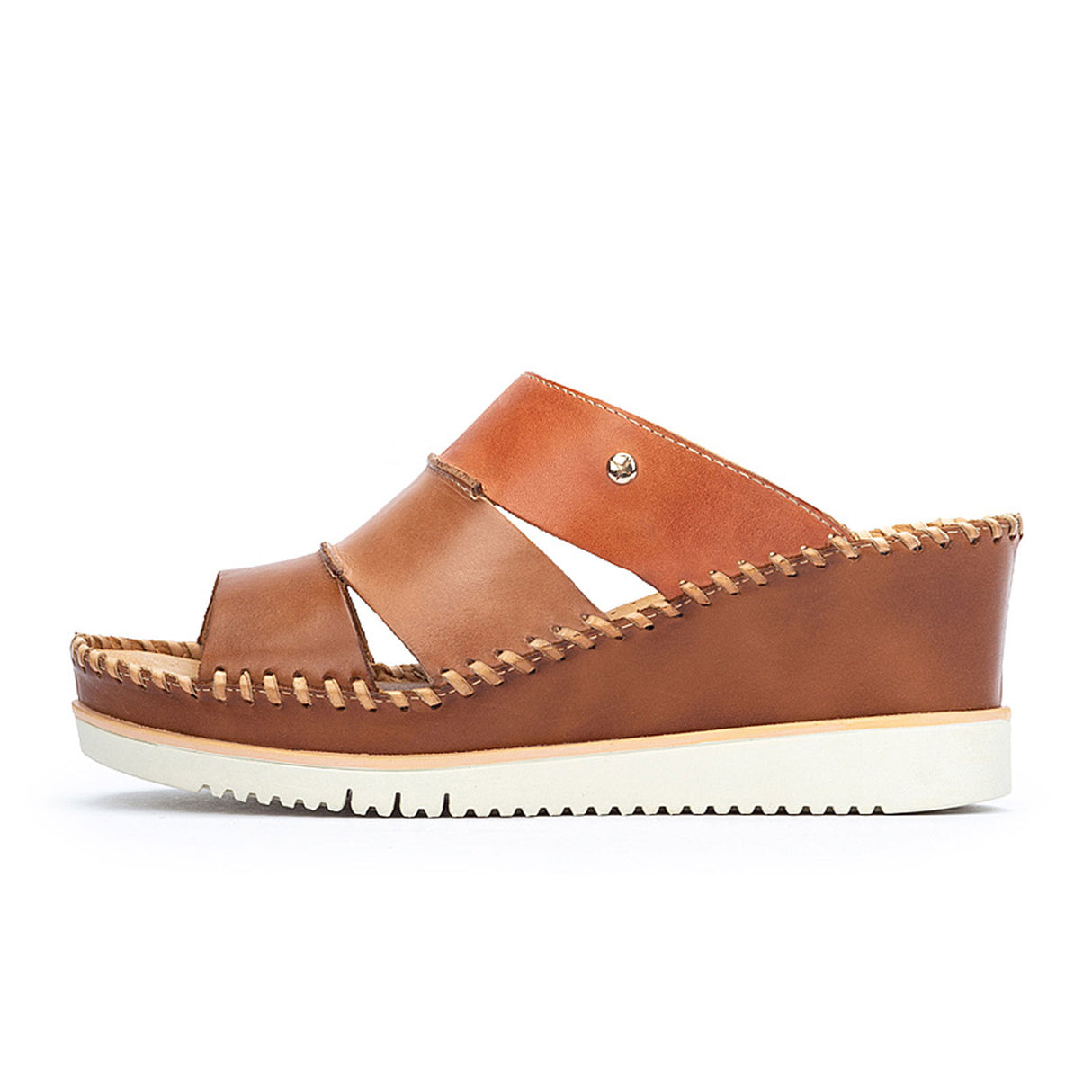 Pikolinos Aquadulce W3Z-1772C1 Wedge Sandal (Women) - Brandy Leather Sandal - Heel/Wedge - The Heel Shoe Fitters