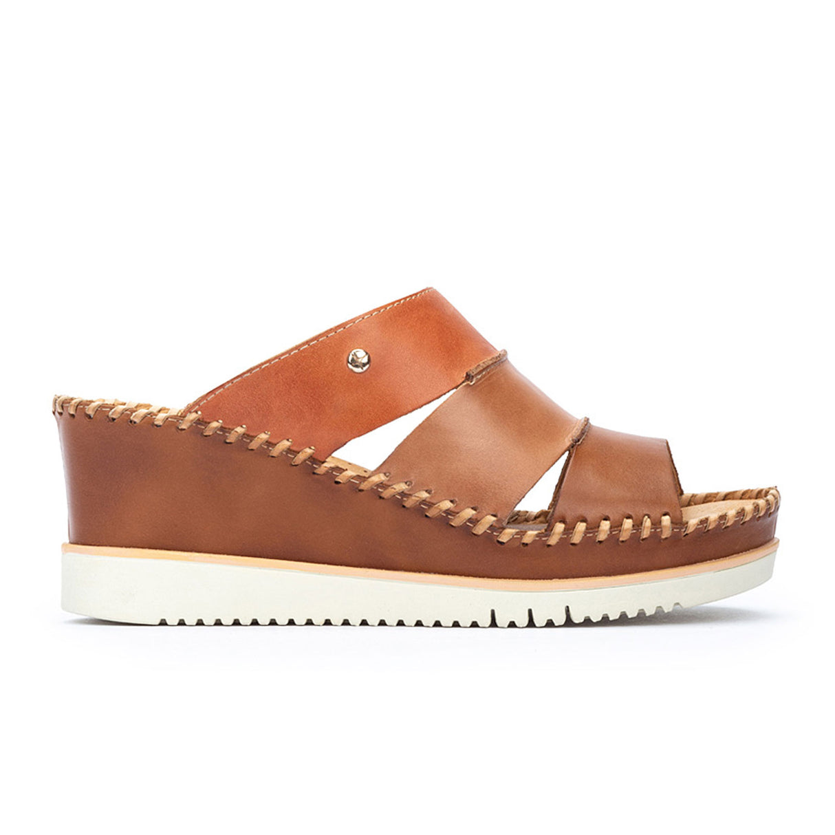 Pikolinos Aquadulce W3Z-1772C1 Wedge Sandal (Women) - Brandy Leather Sandal - Heel/Wedge - The Heel Shoe Fitters