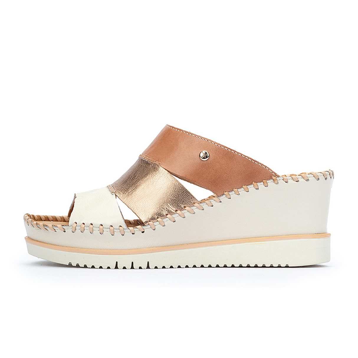 Pikolinos Aquadulce W3Z-1772C2 Wedge Sandal (Women) - Nata Leather Sandal - Heel/Wedge - The Heel Shoe Fitters