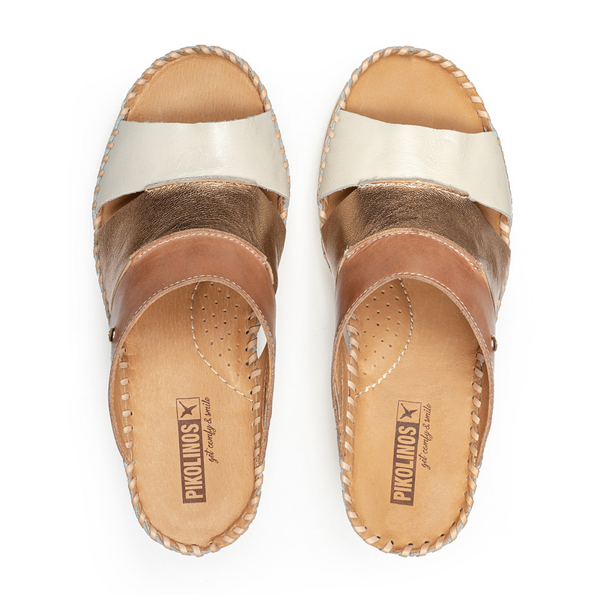 Pikolinos Aquadulce W3Z-1772C2 Wedge Sandal (Women) - Nata Leather Sandal - Heel/Wedge - The Heel Shoe Fitters