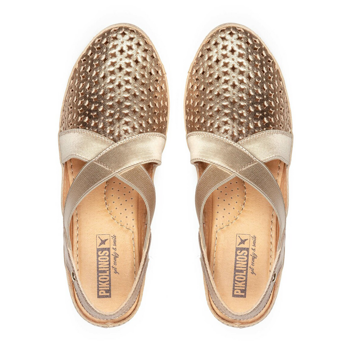 Pikolinos Benidorm W4A-1546 Wedge Sandal (Women) - Champagne Sandal - Heel/Wedge - The Heel Shoe Fitters