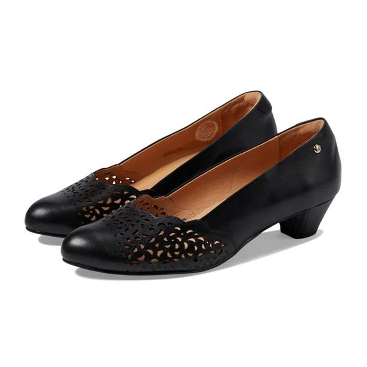 Pikolinos Elba W4B-5837 Pump (Women) - Black Leather Dress-Casual - Heels - The Heel Shoe Fitters