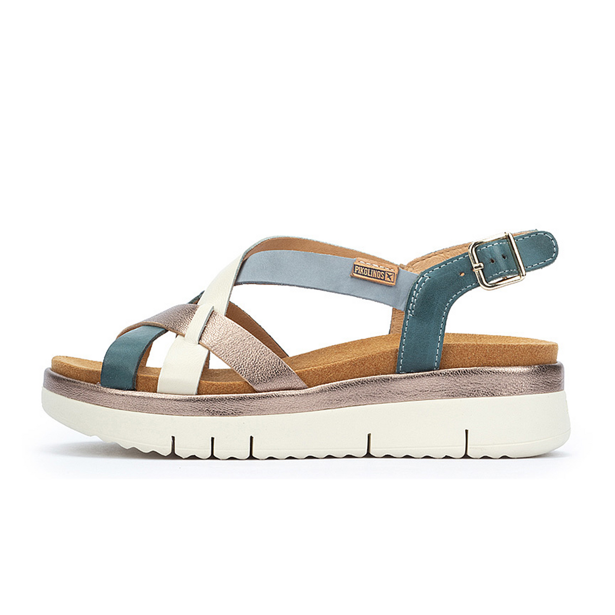 Pikolinos Palma W4N-0650C1 Backstrap Sandal (Women) - River Leather Sandal - Heel/Wedge - The Heel Shoe Fitters