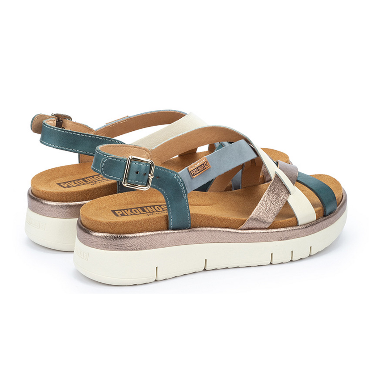 Pikolinos Palma W4N-0650C1 Backstrap Sandal (Women) - River Leather Sandal - Heel/Wedge - The Heel Shoe Fitters