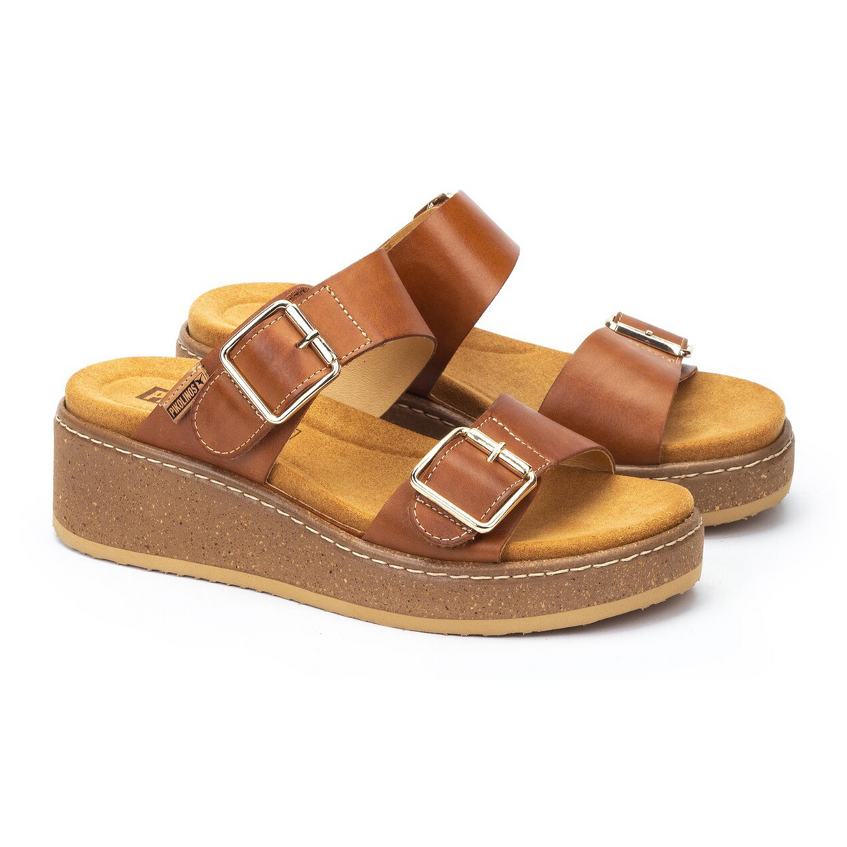 Pikolinos Alzira W9D-1505 Wedge Sandal (Women) - Brandy Sandal - Heel/Wedge - The Heel Shoe Fitters