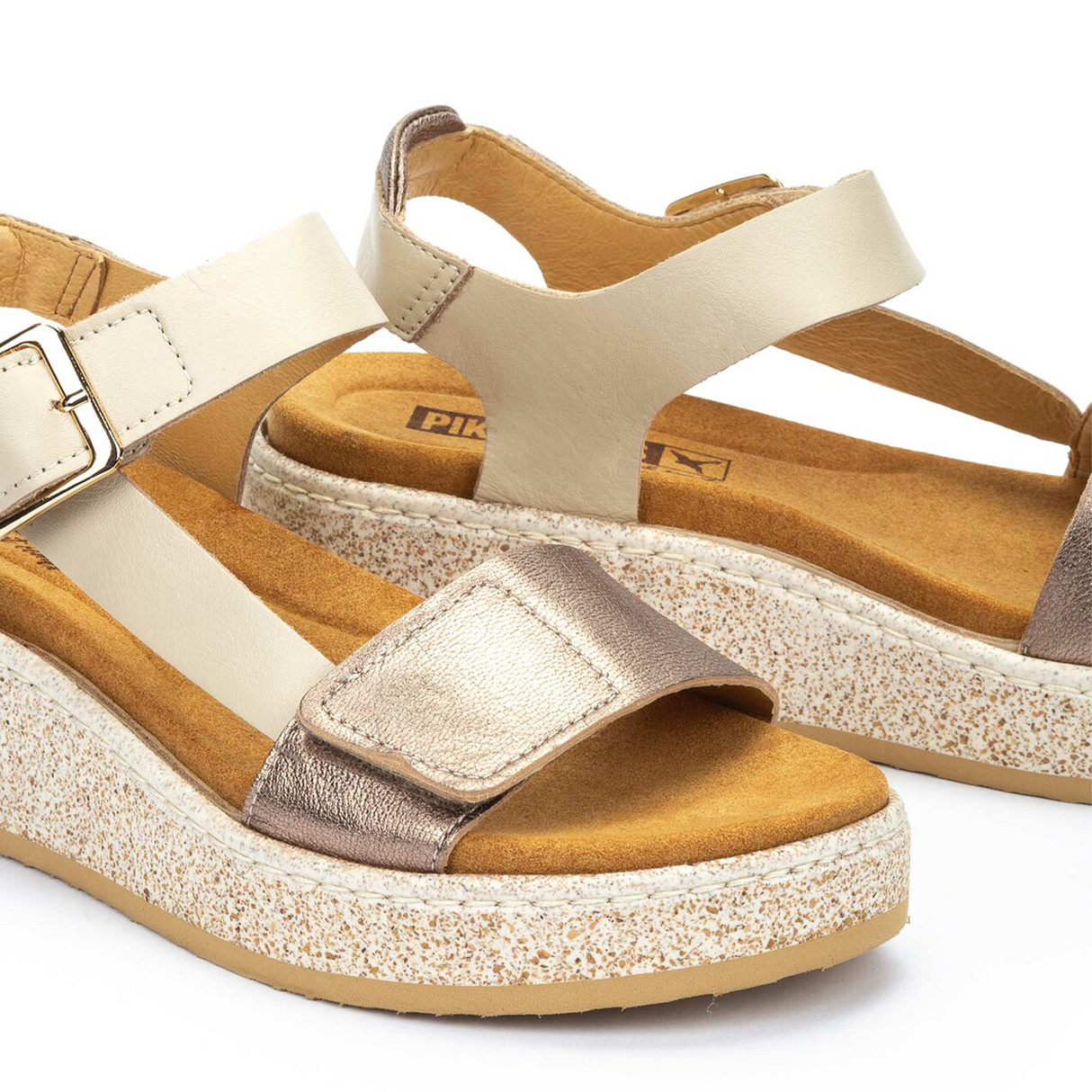 Pikolinos Alzira W9D-1527C1 Wedge Sandal (Women) - Marfil Sandal - Heel/Wedge - The Heel Shoe Fitters