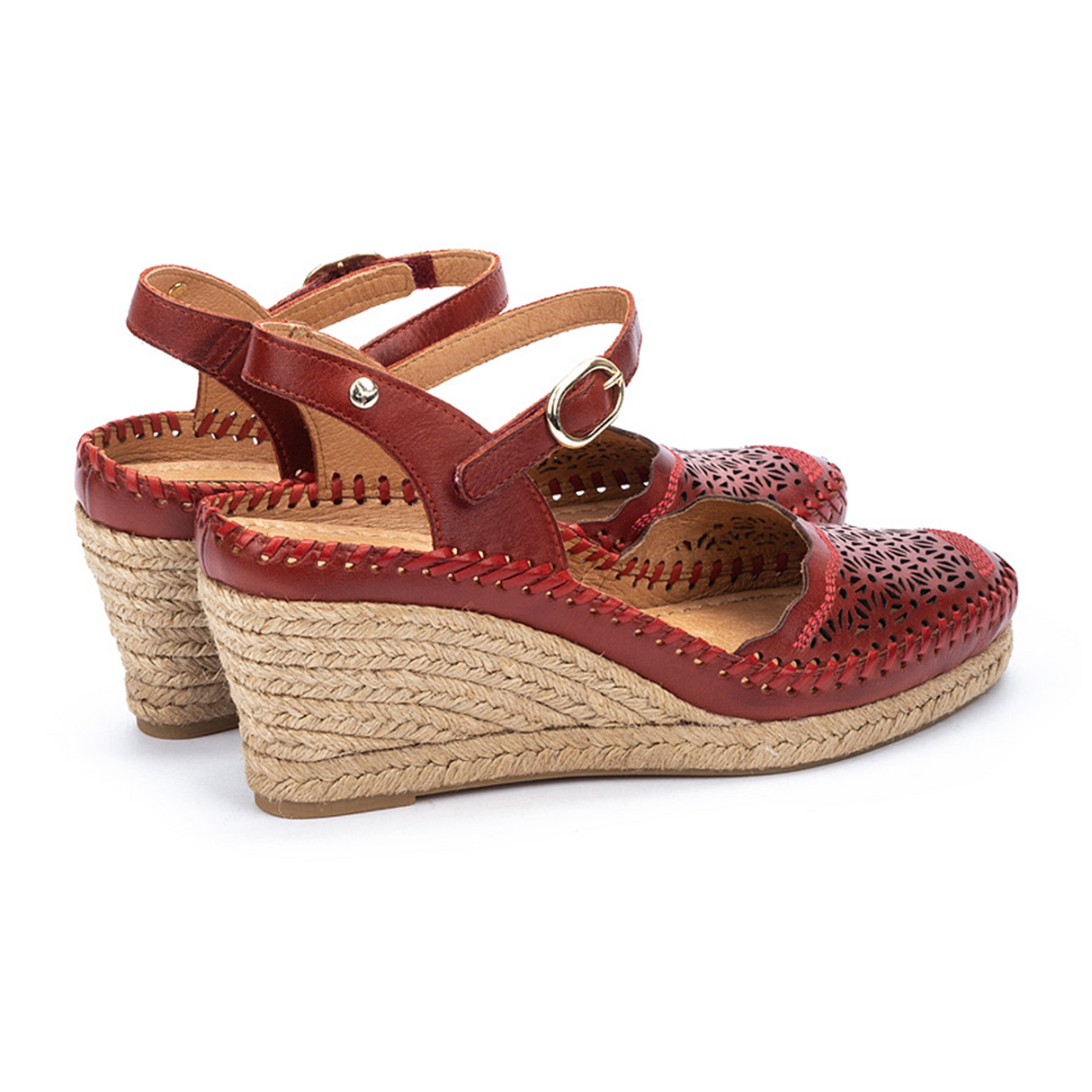 Pikolinos Vila W9Y-1508 Wedge Sandal (Women) - Sandia Leather Sandal - Heel/Wedge - The Heel Shoe Fitters