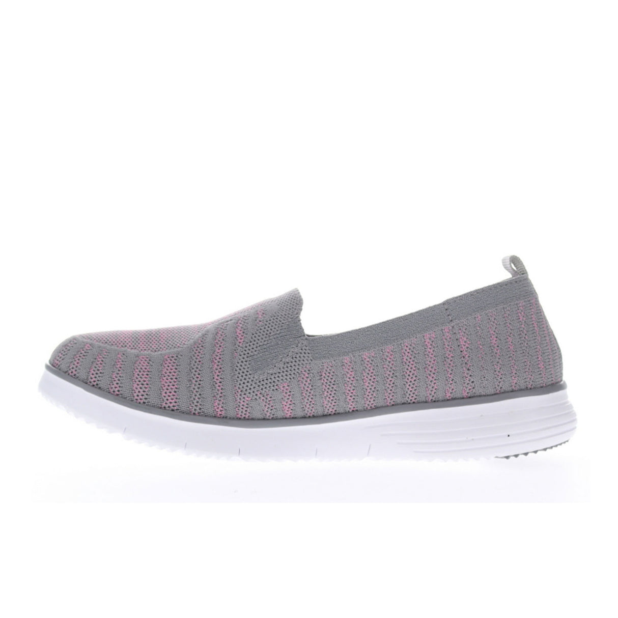 Propet TravelFit Slip On (Women) - Grey/Pink Dress-Casual - Slip On - The Heel Shoe Fitters