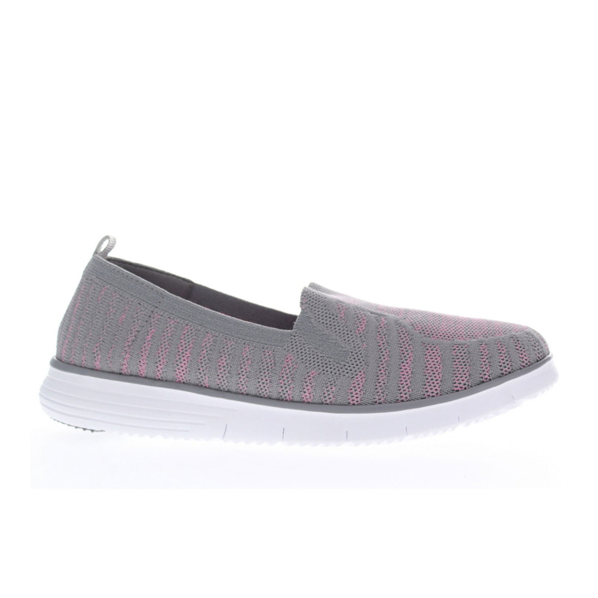 Propet TravelFit Slip On (Women) - Grey/Pink Dress-Casual - Slip On - The Heel Shoe Fitters