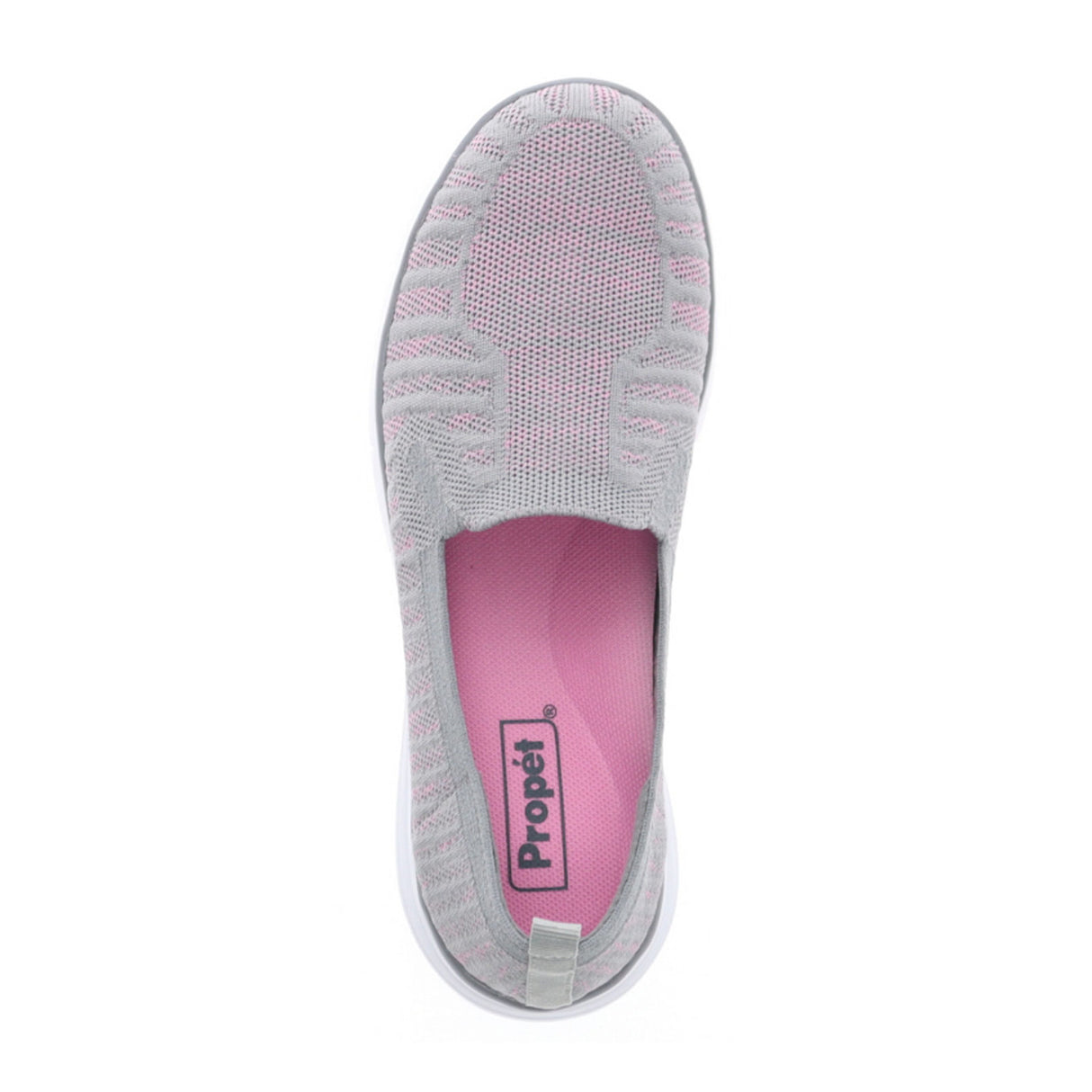 Propet TravelFit Slip On (Women) - Grey/Pink Dress-Casual - Slip On - The Heel Shoe Fitters