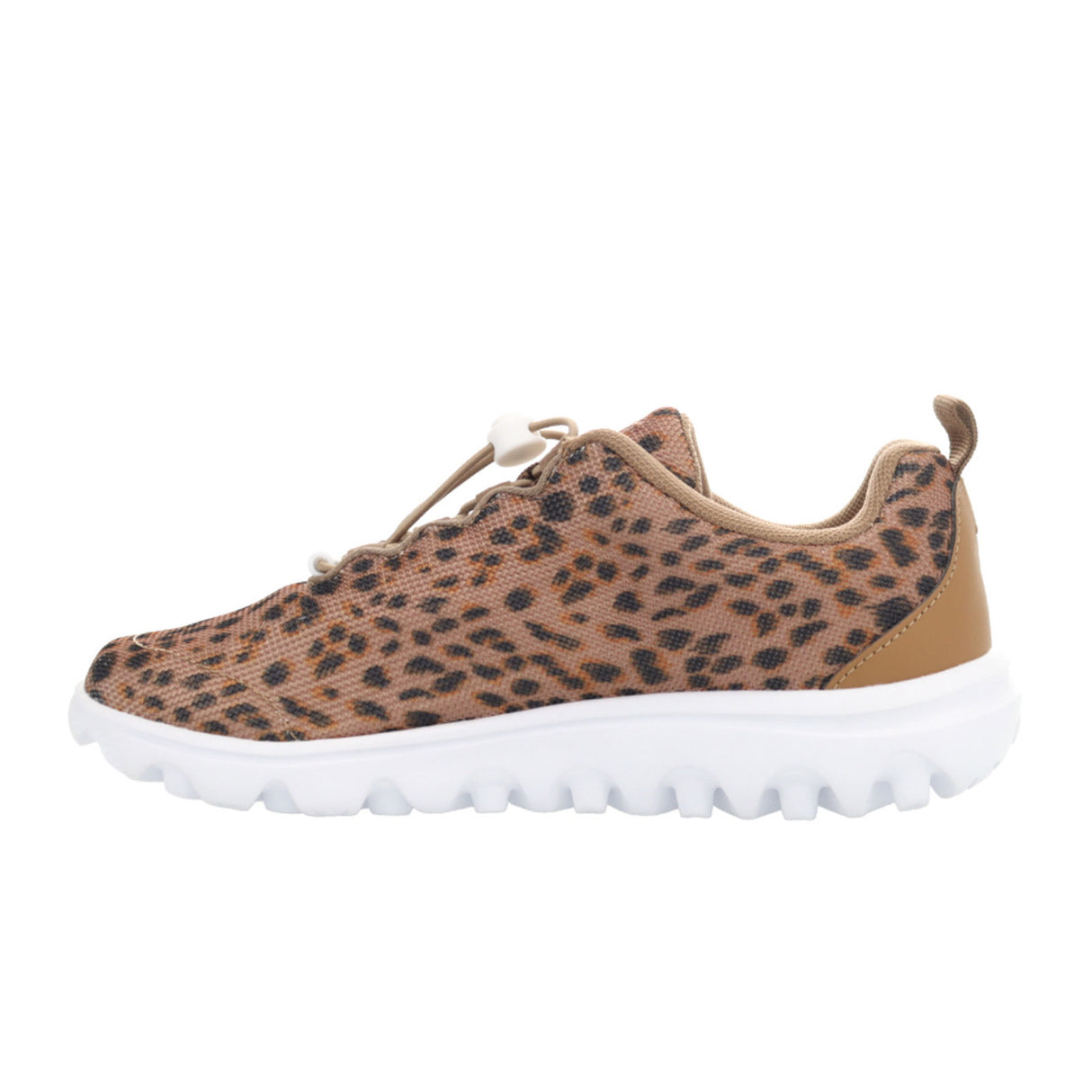 Propet TravelActiv Safari Sneaker (Women) - Brown Cheetah Athletic - Casual - Lace Up - The Heel Shoe Fitters