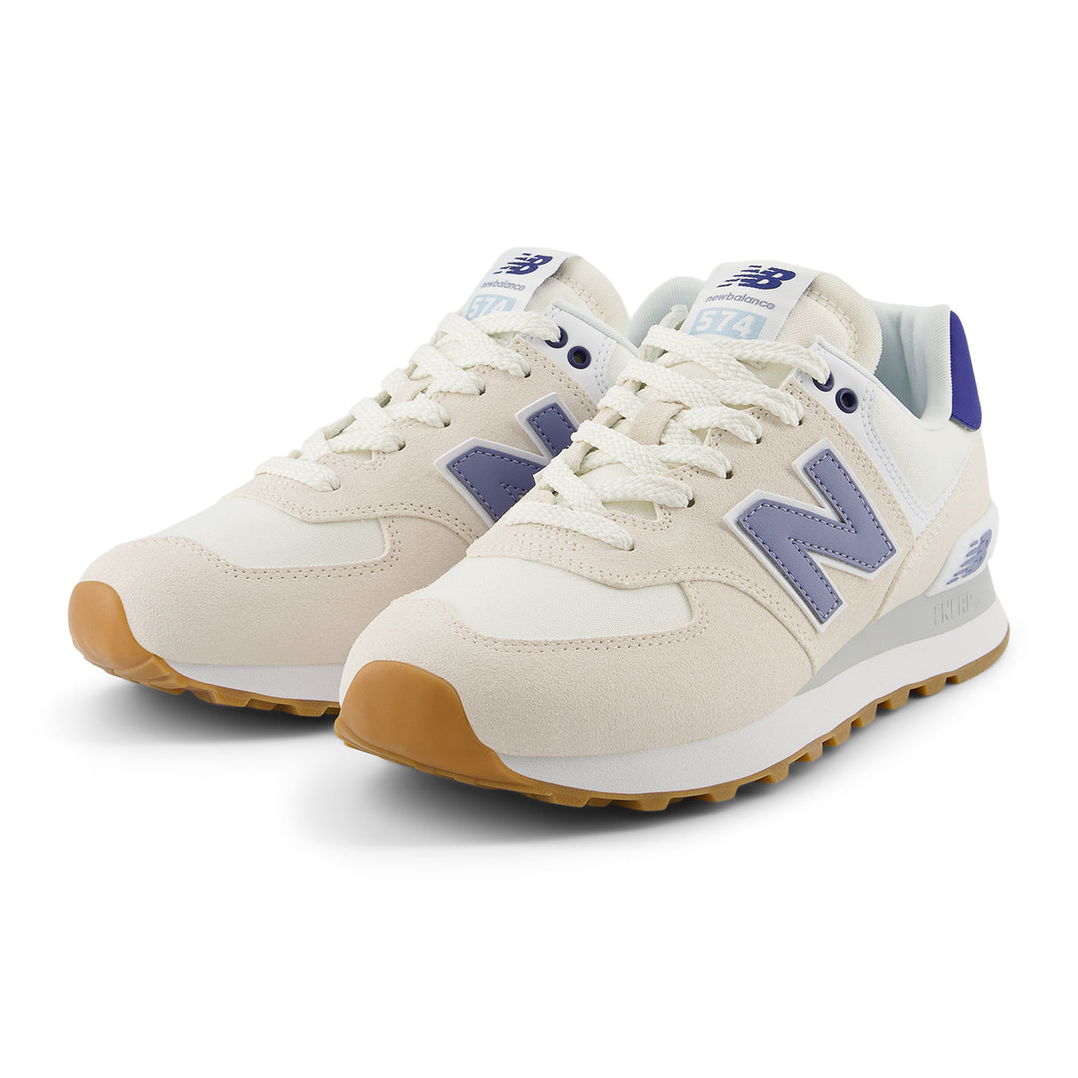 New Balance 574 Sneaker (Women) - Linen/Indigo Athletic - Casual - Lace Up - The Heel Shoe Fitters