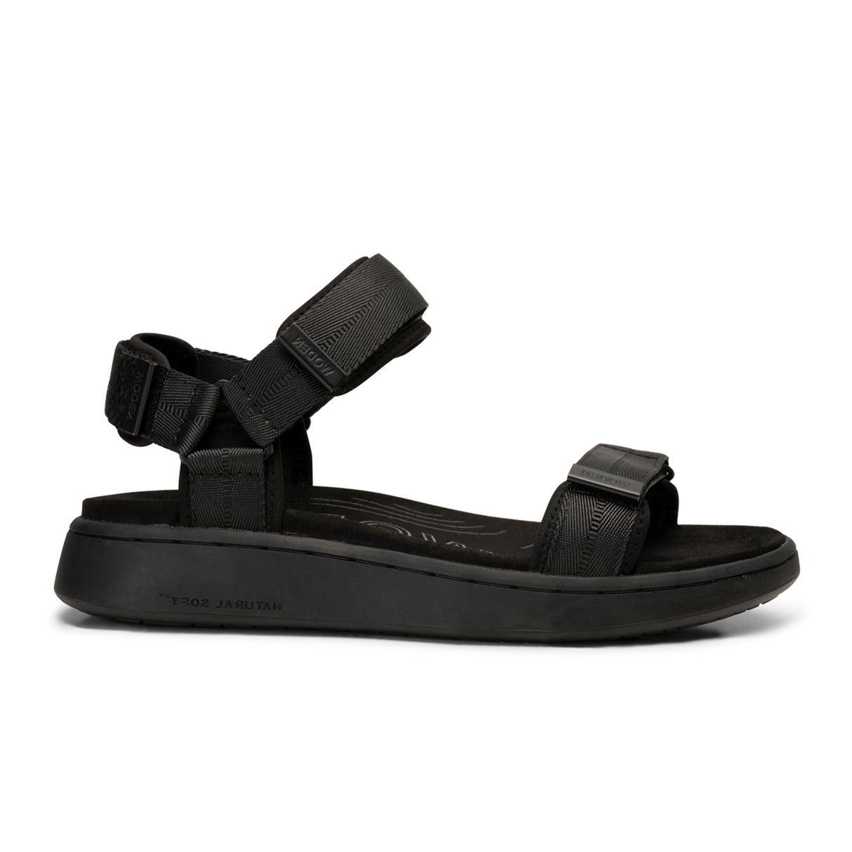 Woden Line Active Sandal (Women) - Black/Black Sandal - Active - The Heel Shoe Fitters