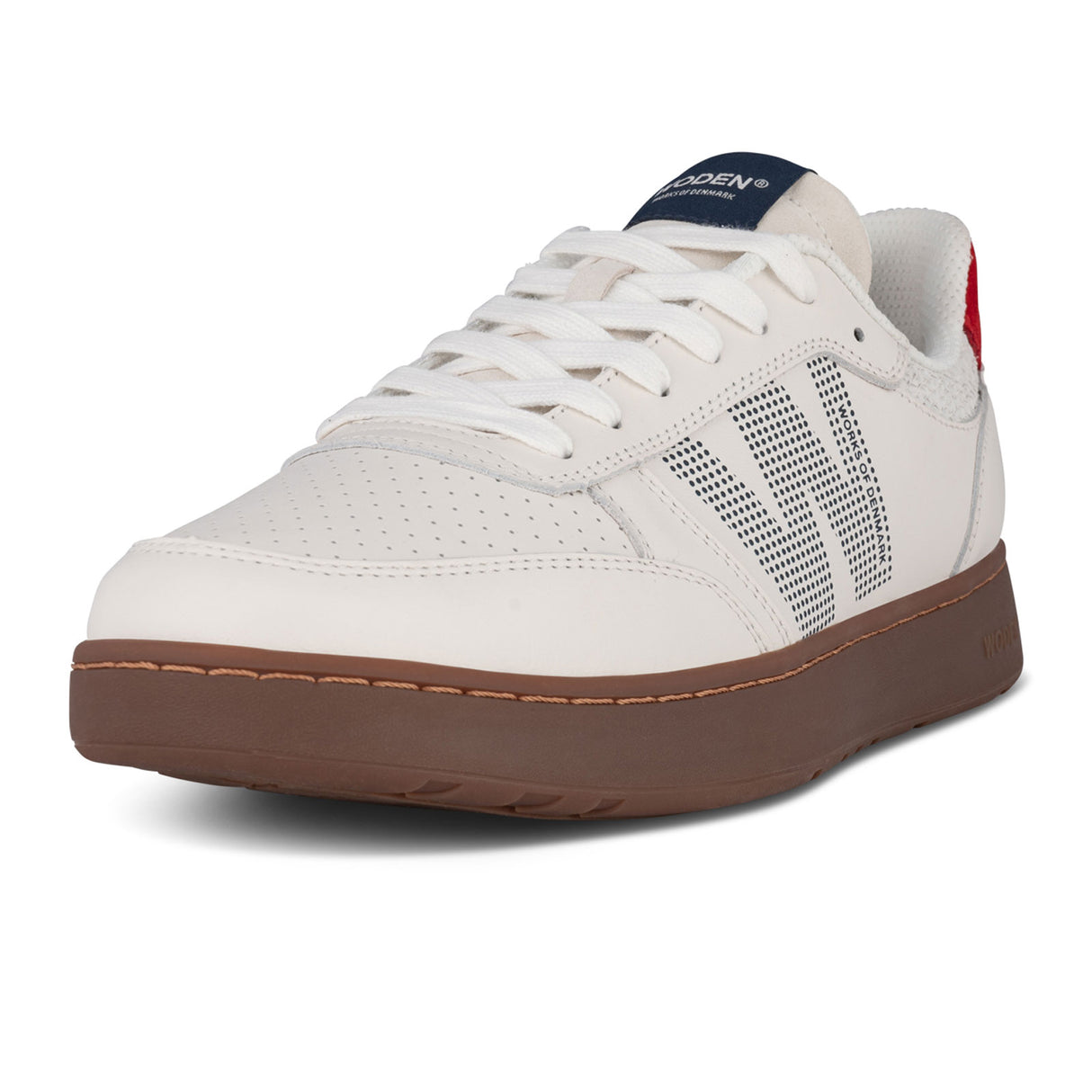 Woden Frode Sneaker (Men) - Fire Red/Navy Leather Athletic - Casual - Lace Up - The Heel Shoe Fitters