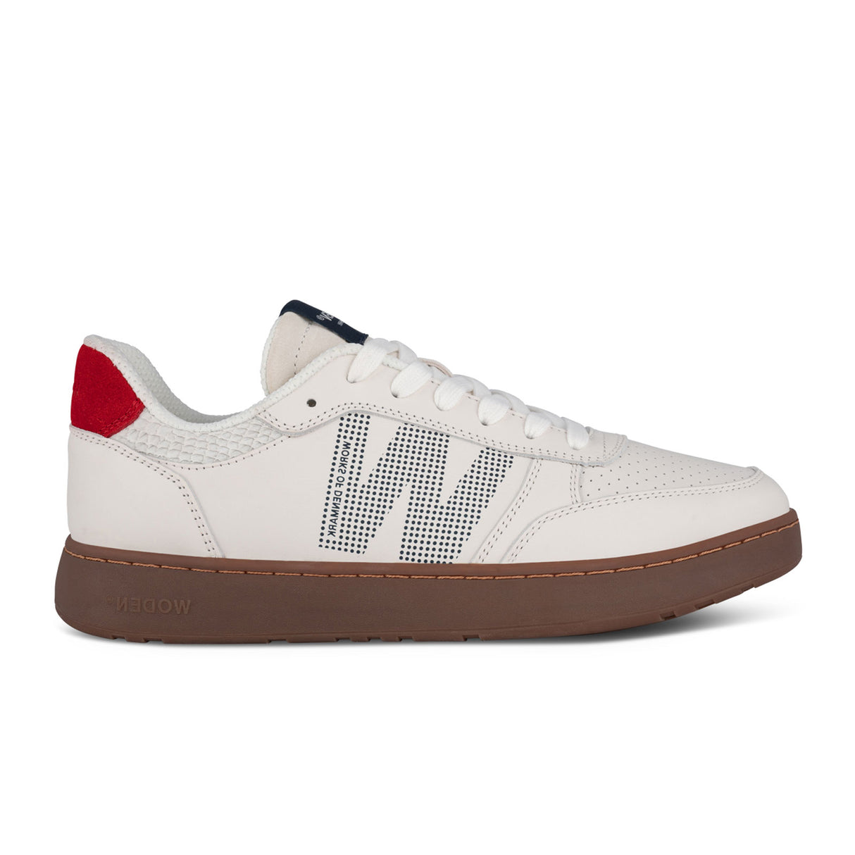 Woden Frode Sneaker (Men) - Fire Red/Navy Leather Athletic - Casual - Lace Up - The Heel Shoe Fitters