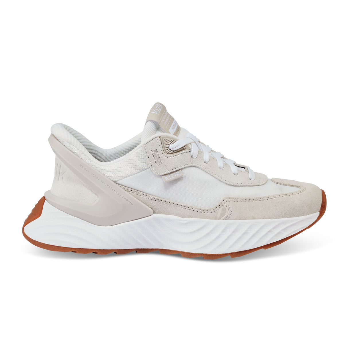 Kizik Monaco Sneaker (Women) - White/Moonbeam Athletic - Casual - Lace Up - The Heel Shoe Fitters
